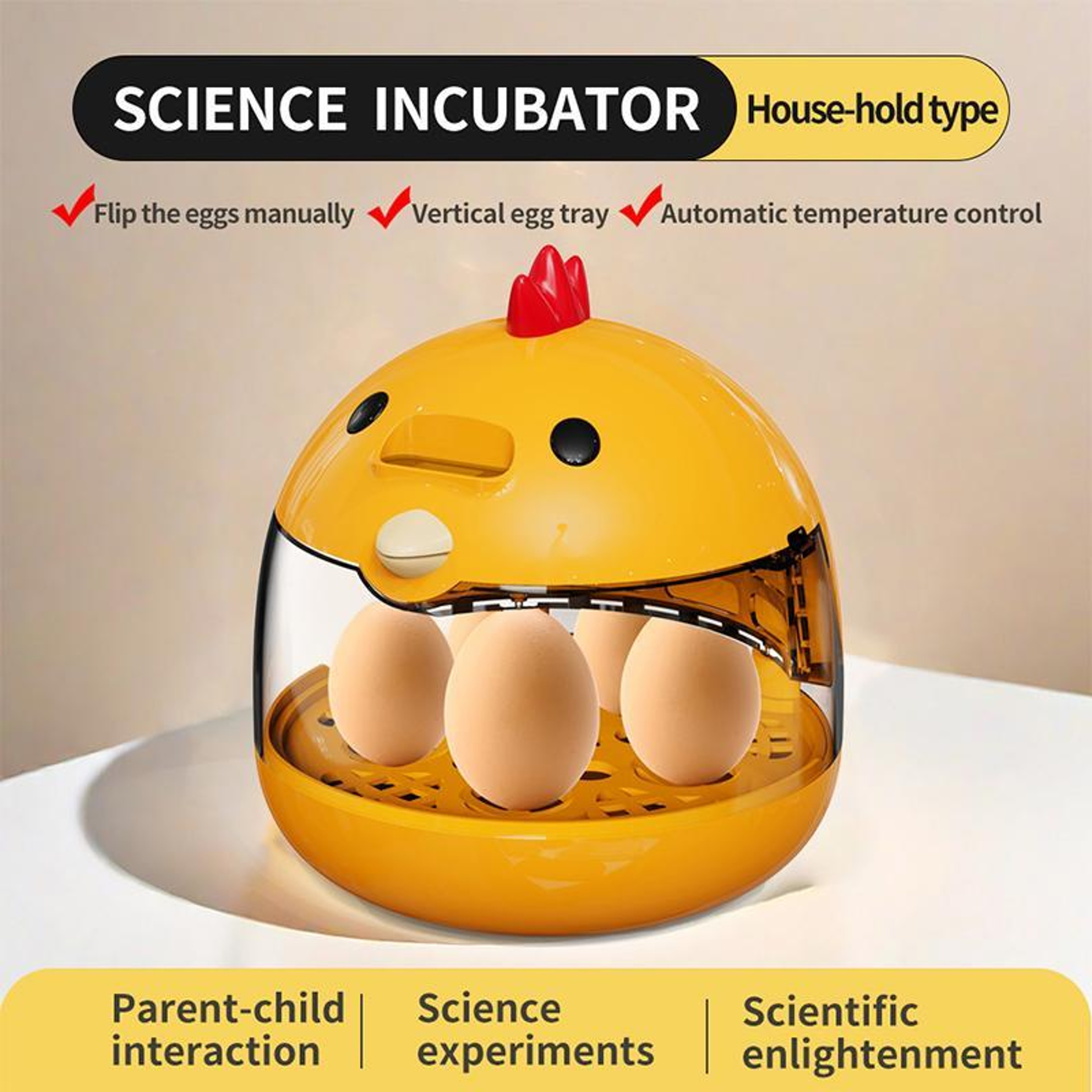 Smart Mini Egg Incubator For Kids Science Education  Egg Hatching Learning Kit 6