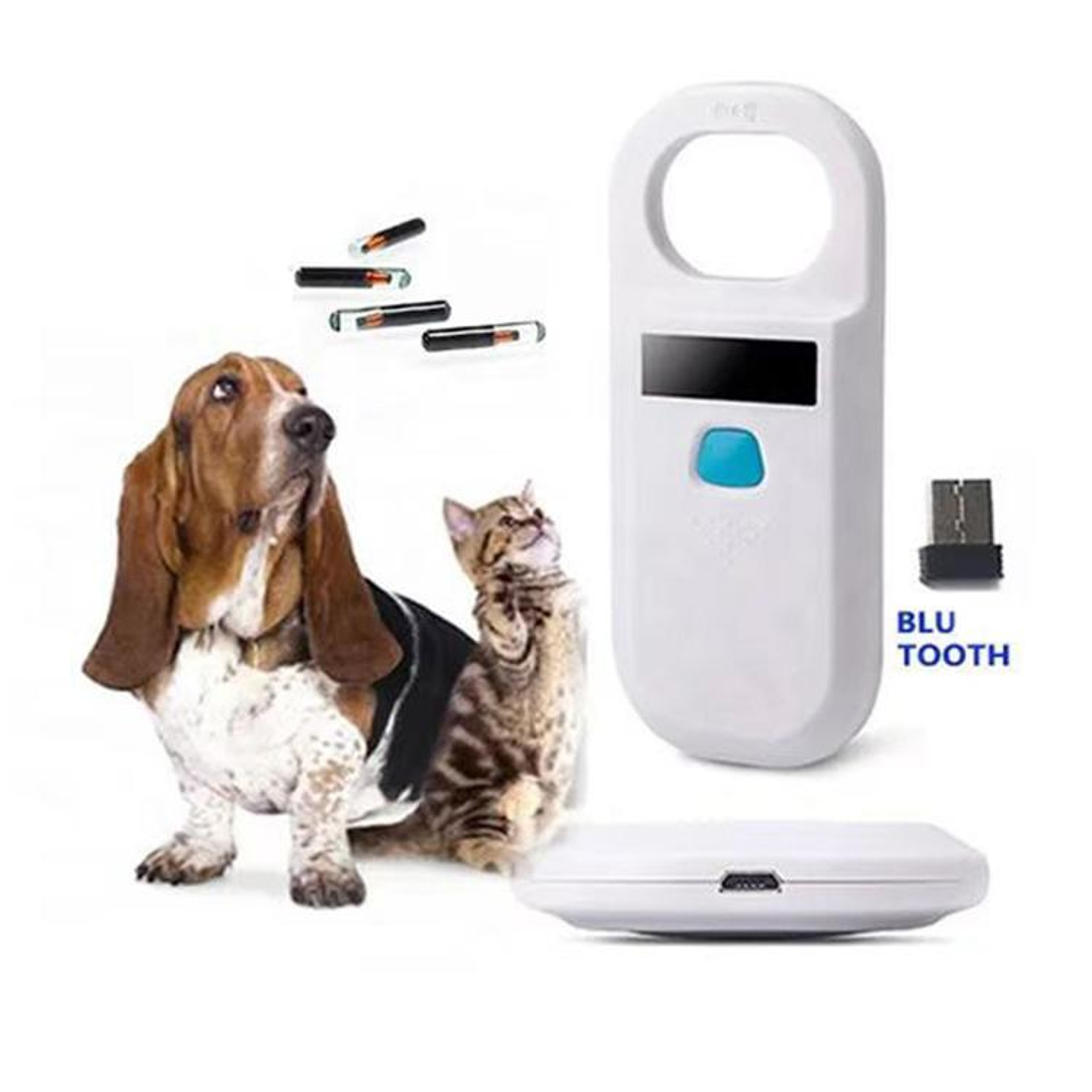 PetScan Pro RFID Animal Microchip Reader With Bluetooth Data Sync  OLED Display 0