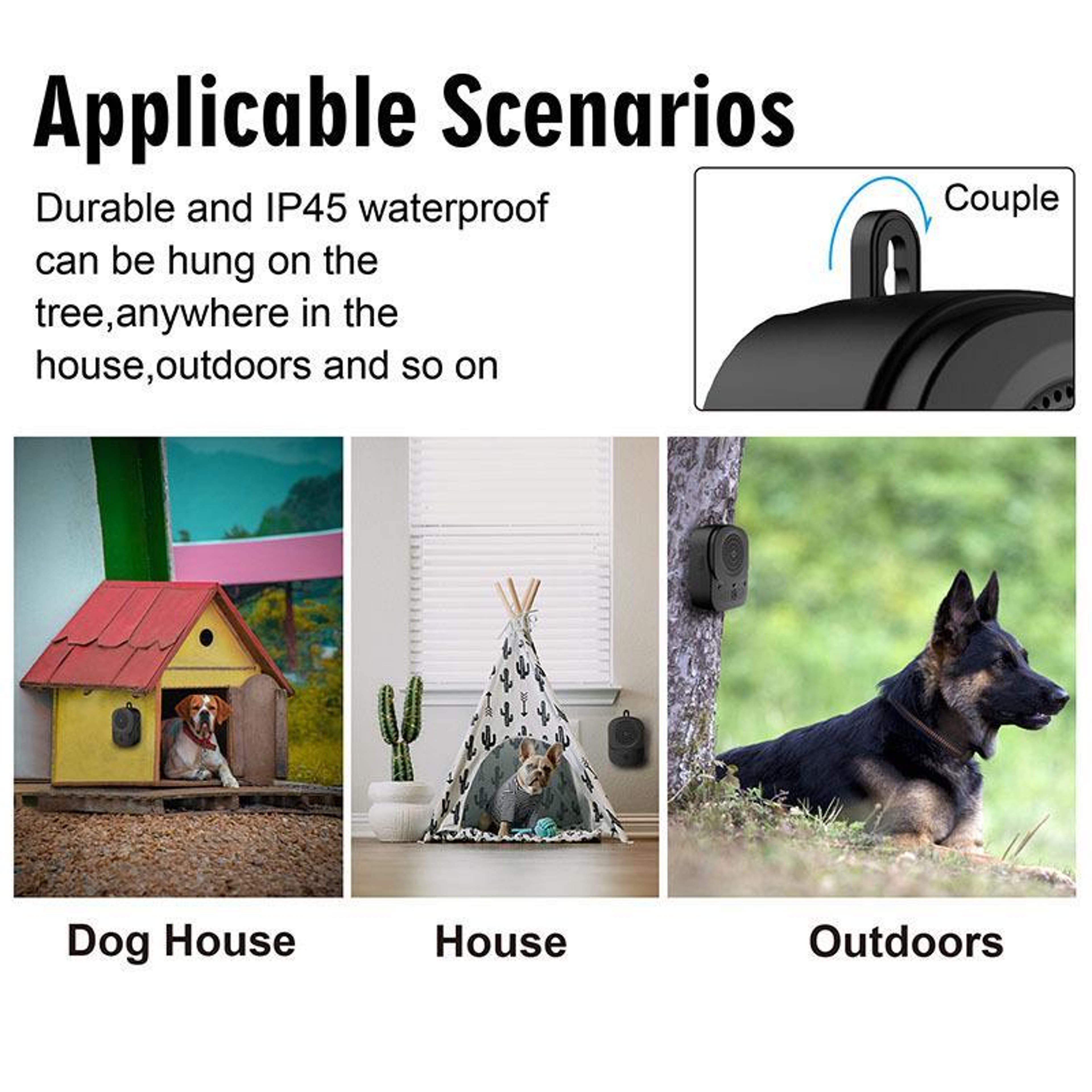 QuietGuard Pro Ultrasonic Dog Bark Control Device With Remote  Waterproof Outdoor Design 8