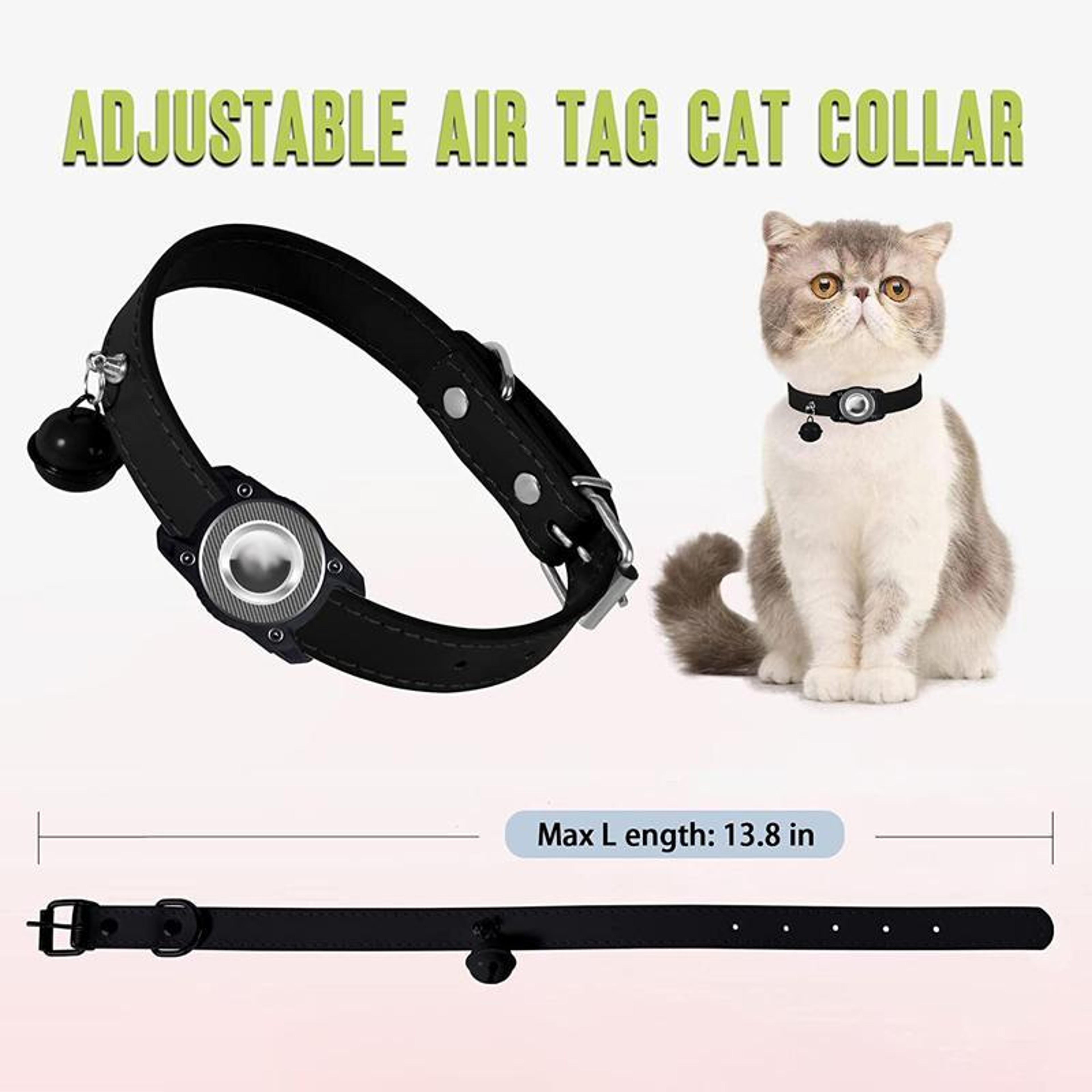 Waterproof AirTag Pet Collar With Secure Anti Lost Tracker Holder 2