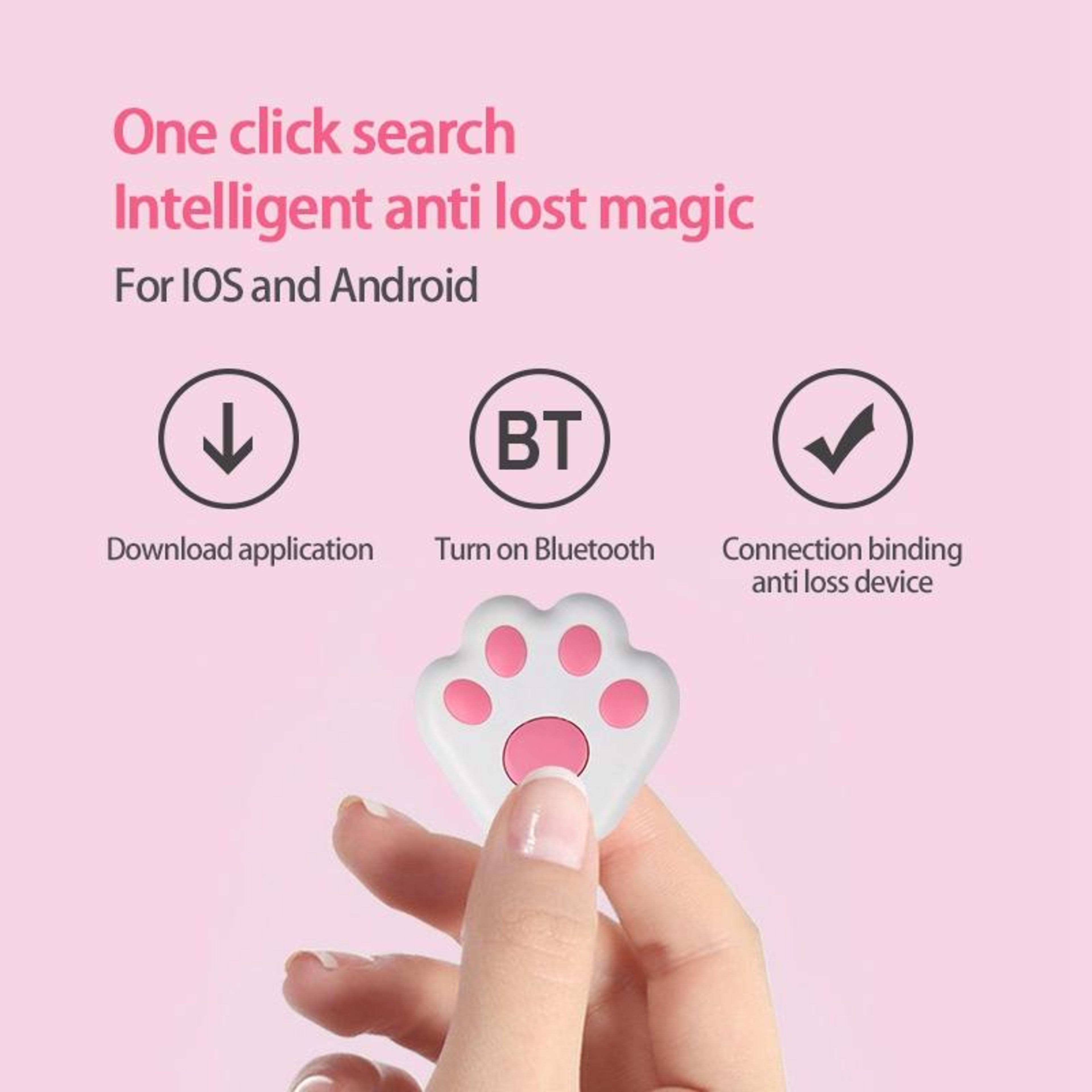 HYC09 Smart Pet GPS Tracker  Bluetooth Anti Lost Pet Locator 4