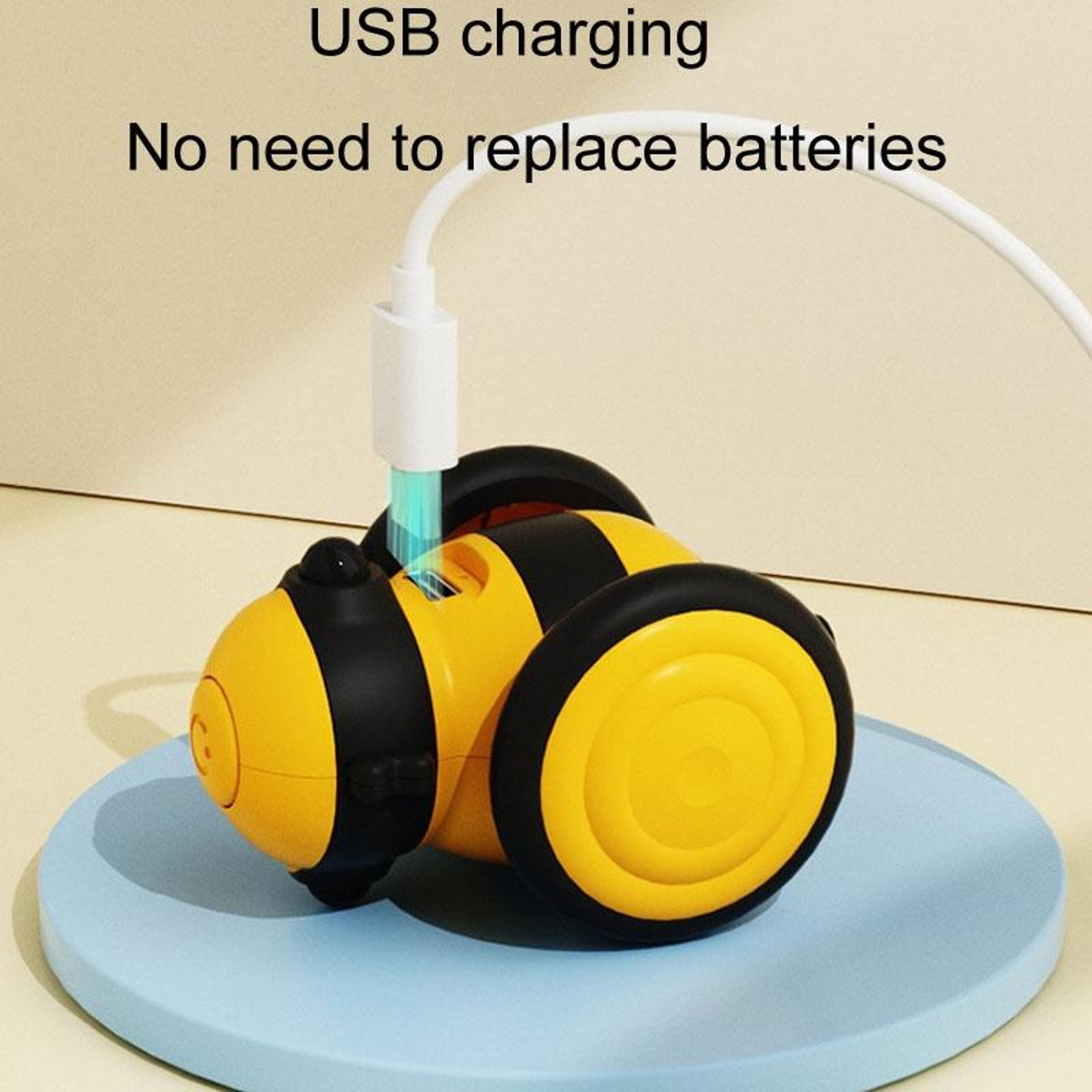 Smart Bee Interactive Cat Toy Ball USB Rechargeable Automatic Cat Chase Toy 4