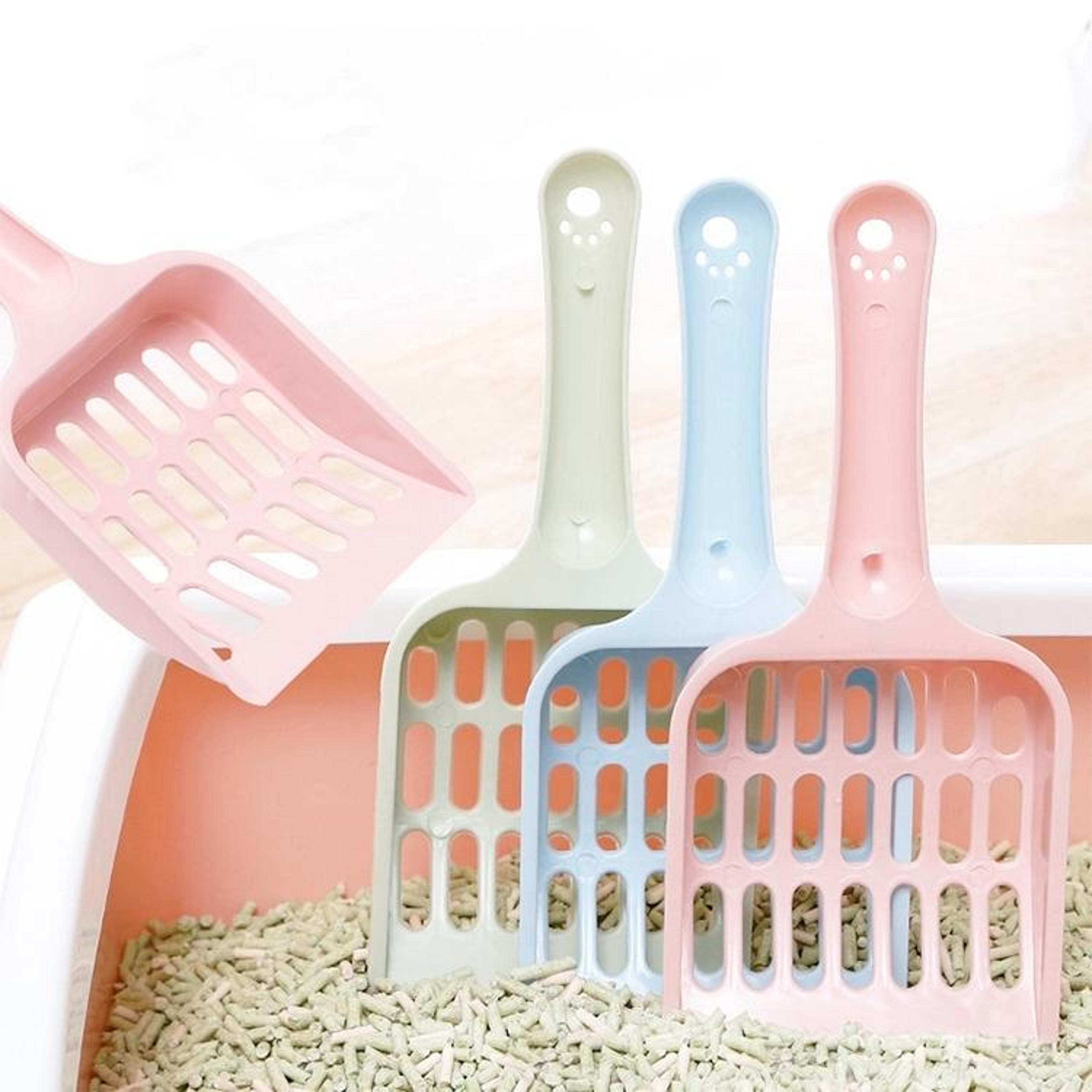 Compact Cat Litter Scoop For Tofu Litter Durable Hollow Grid Cat Litter Shovel 0