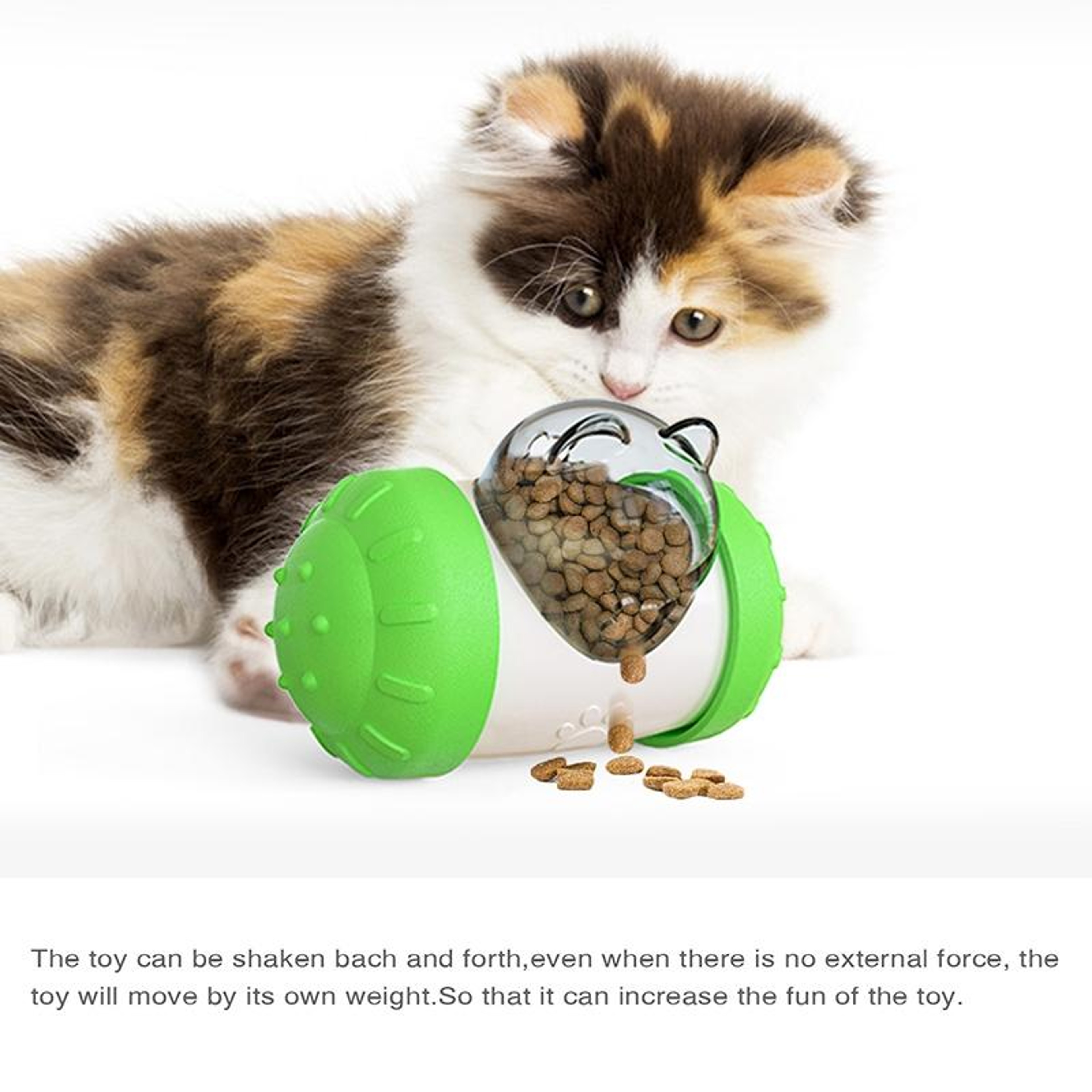 Interactive Bear Treat Dispensing Pet Toy For Cats  Dogs With Self Balancing Design 1