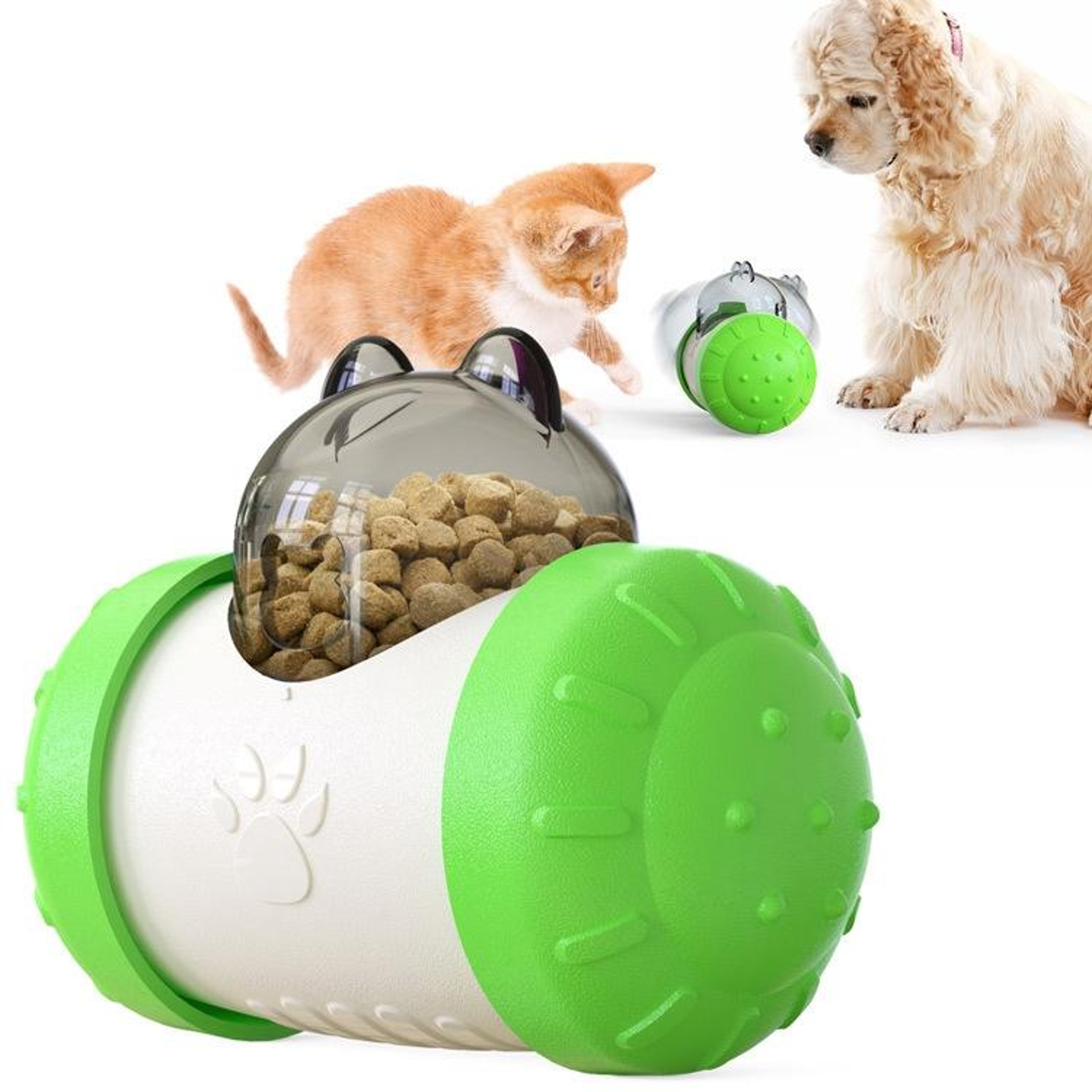 Interactive Bear Treat Dispensing Pet Toy For Cats  Dogs With Self Balancing Design 0
