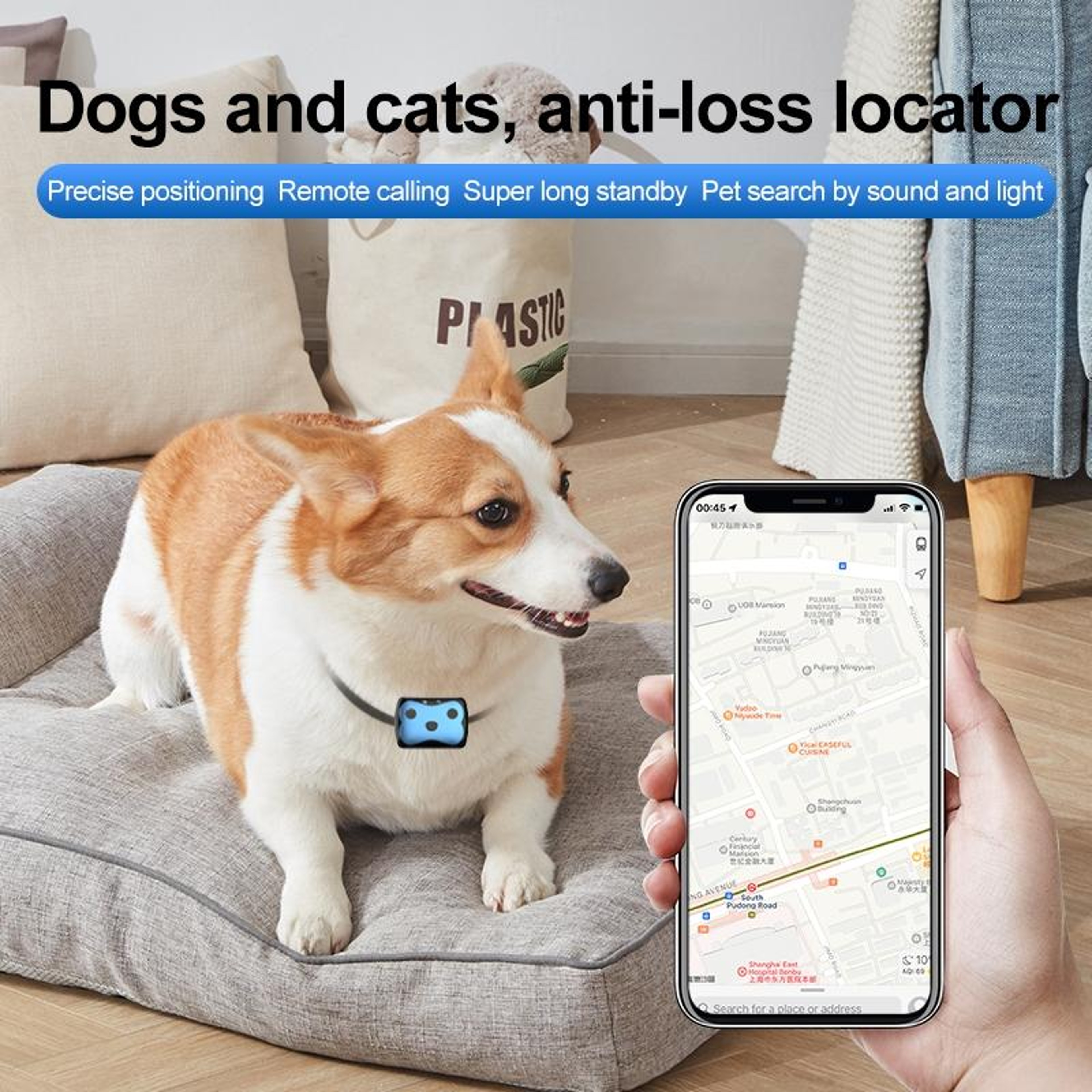 SmartGuard Pet GPS Tracker Collar For Dogs  Cats With Waterproof Real Time Location Tracking 6