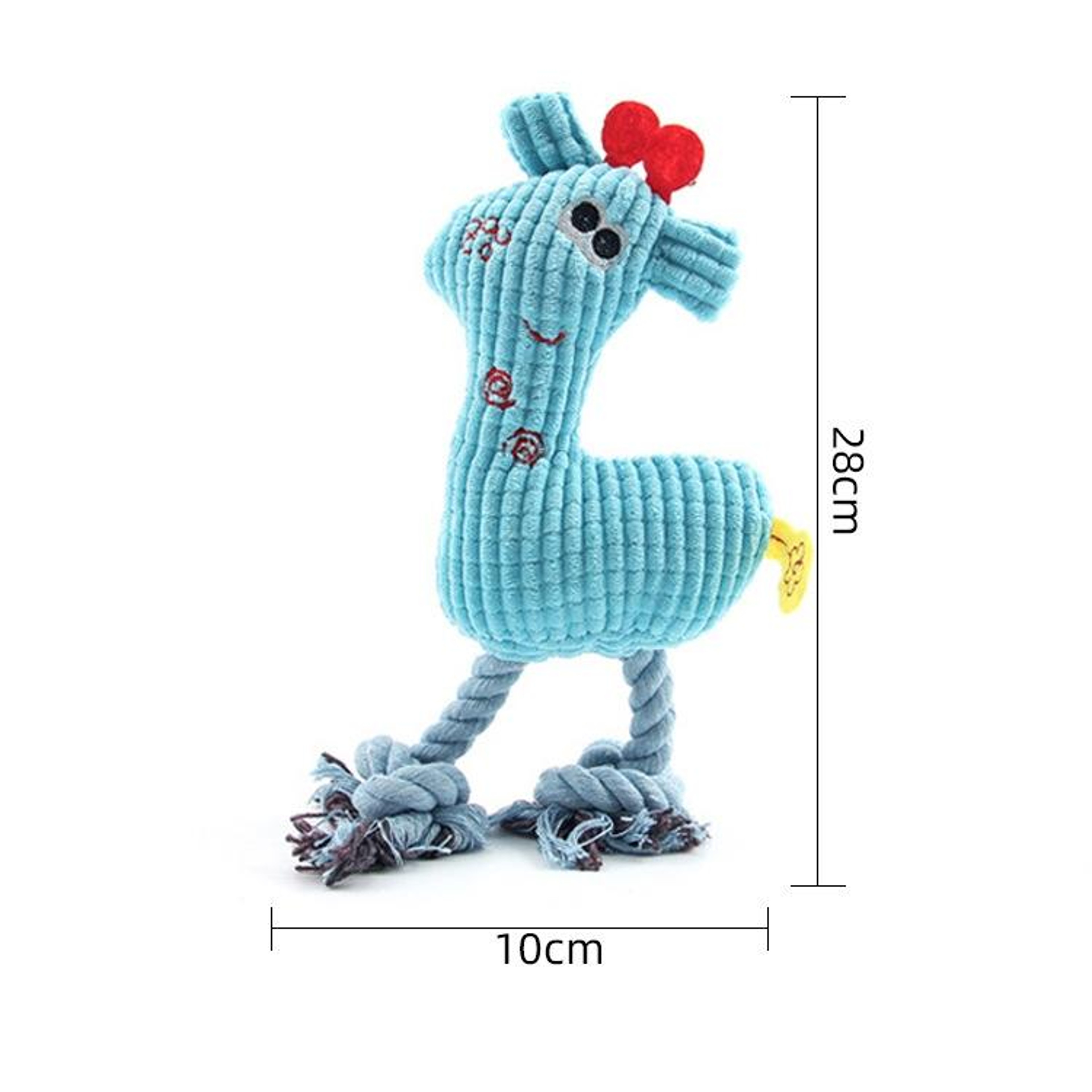 Interactive Squeaky Plush Dog Toy Set With Rope Handle  Dental Cleaning Design 2