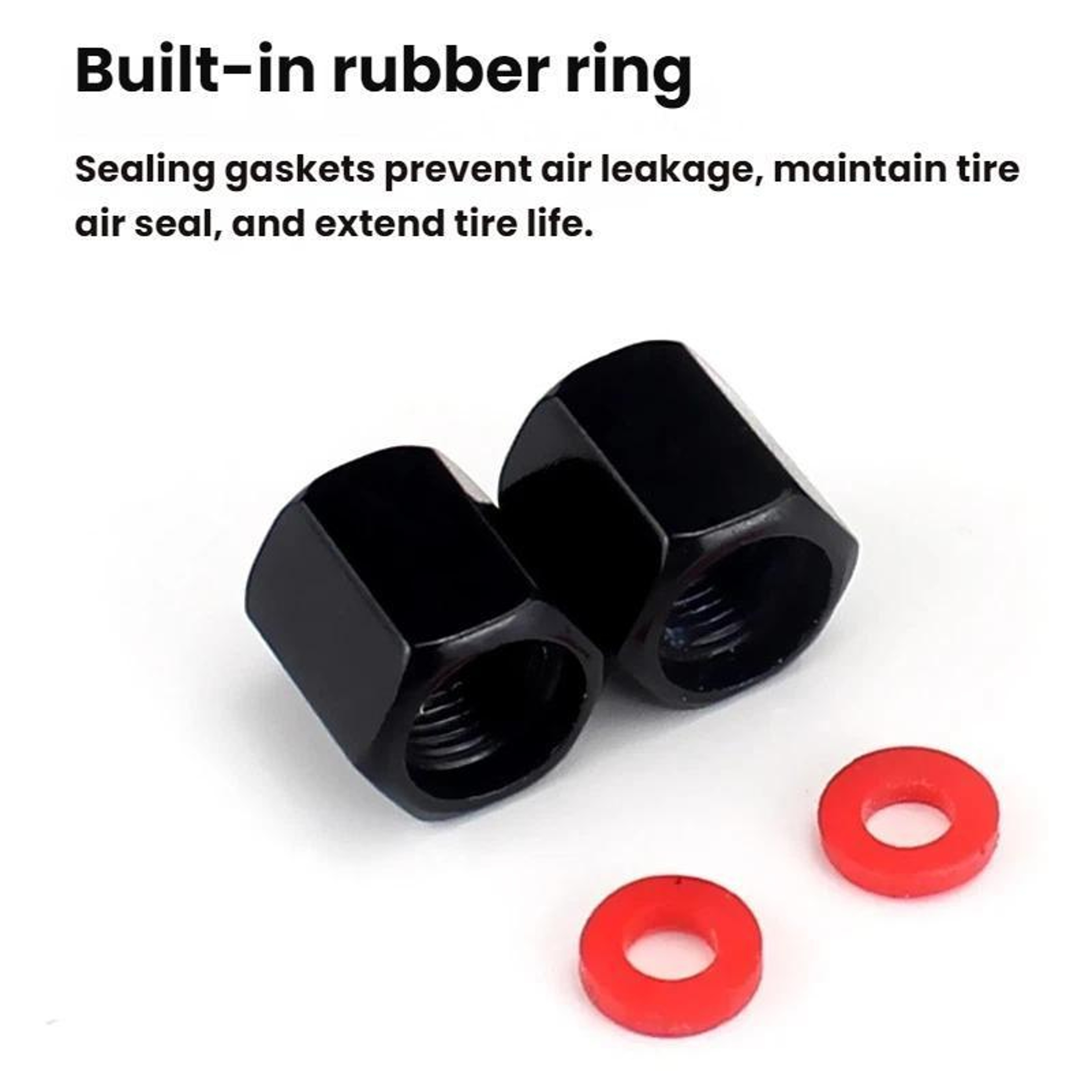 Carbon Fiber Tire Valve Caps Set Of 4 Universal Air Seal Valve Stem Covers 2