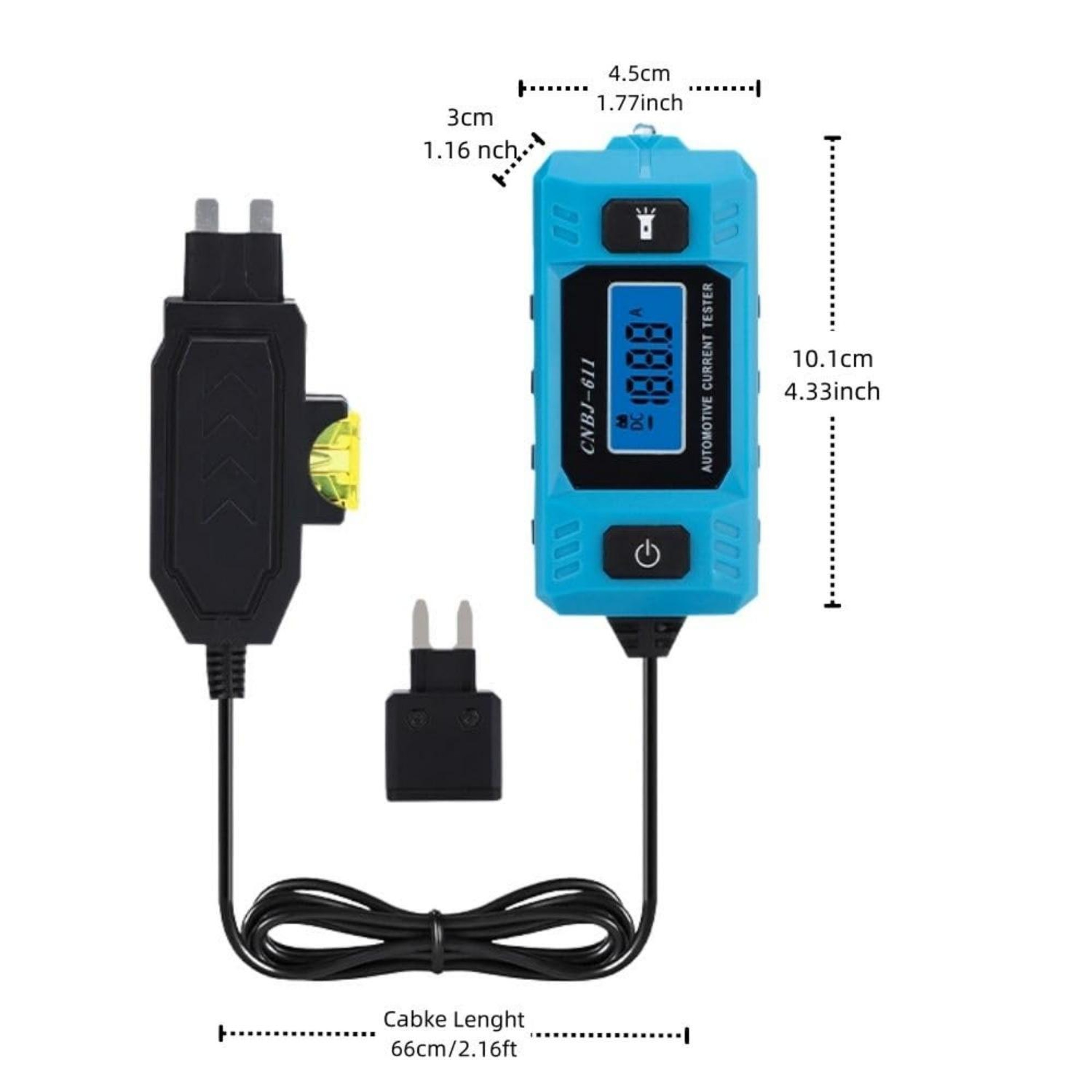 CNBJ 611 Automotive Fuse Current Tester With LED Light  LCD Display For Blade Fuses 3