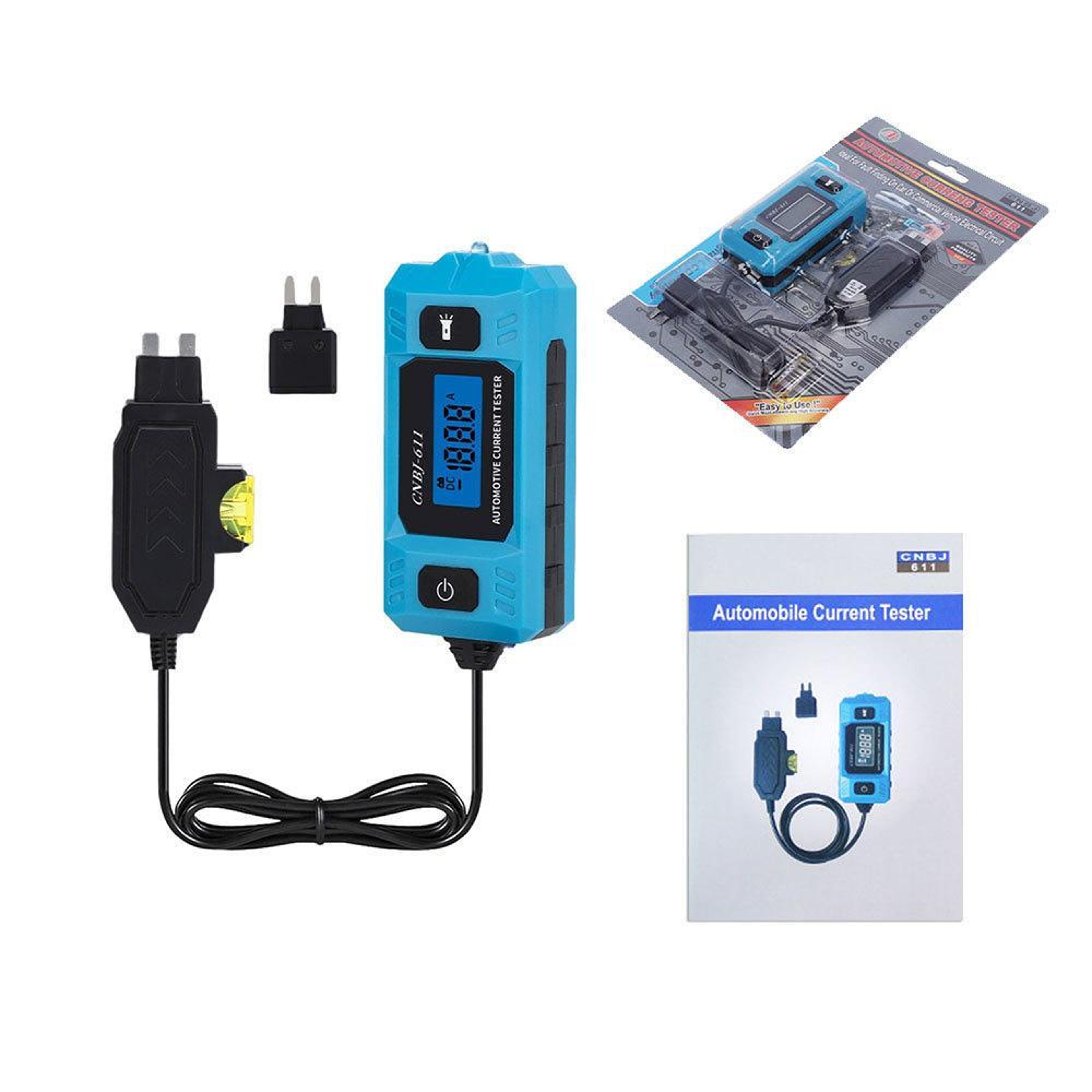 CNBJ 611 Automotive Fuse Current Tester With LED Light  LCD Display For Blade Fuses 6