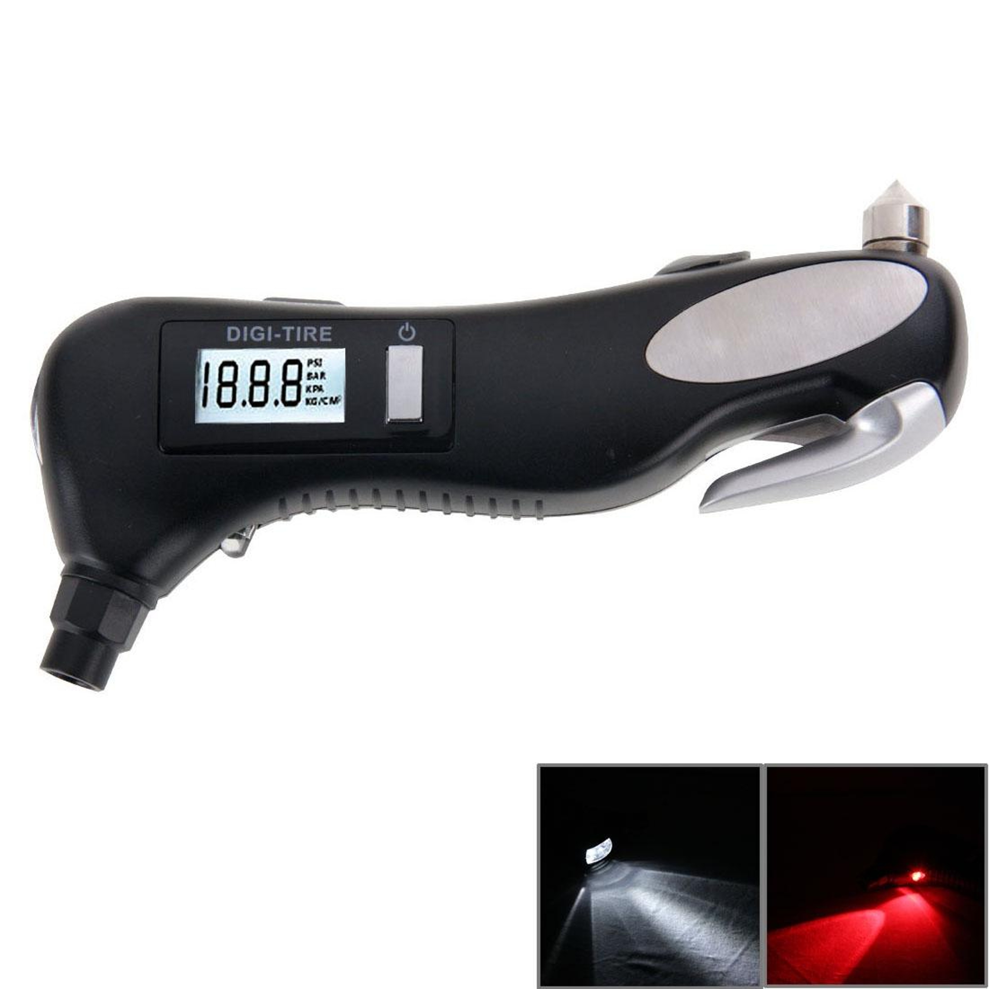 4 In 1 Digital Tire Pressure Gauge  Emergency Car Safety Tool With LED Flashlight 1
