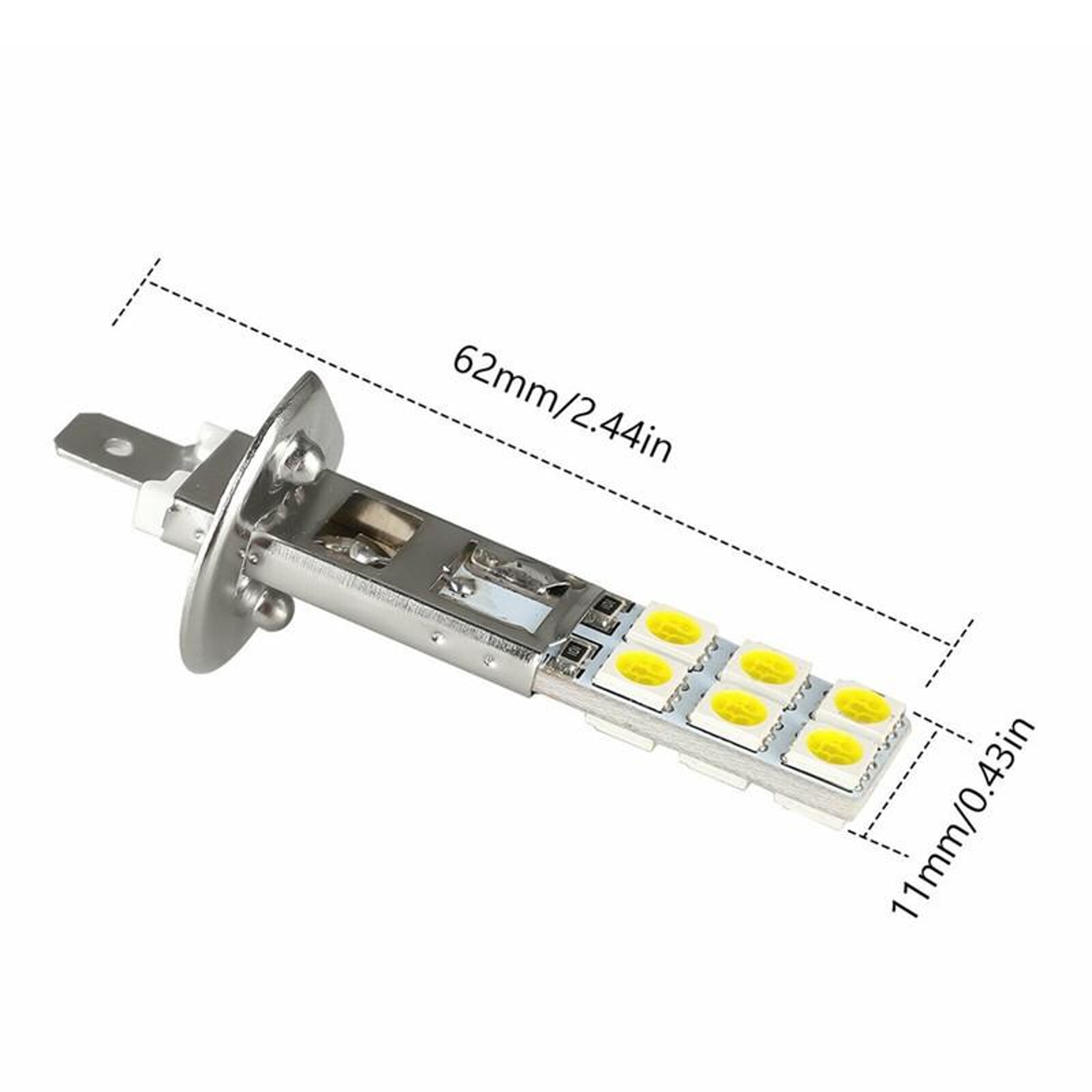 UltraBright 55W LED Fog Light Bulb 6000K White Plug And Play Automotive Driving Lamp 1