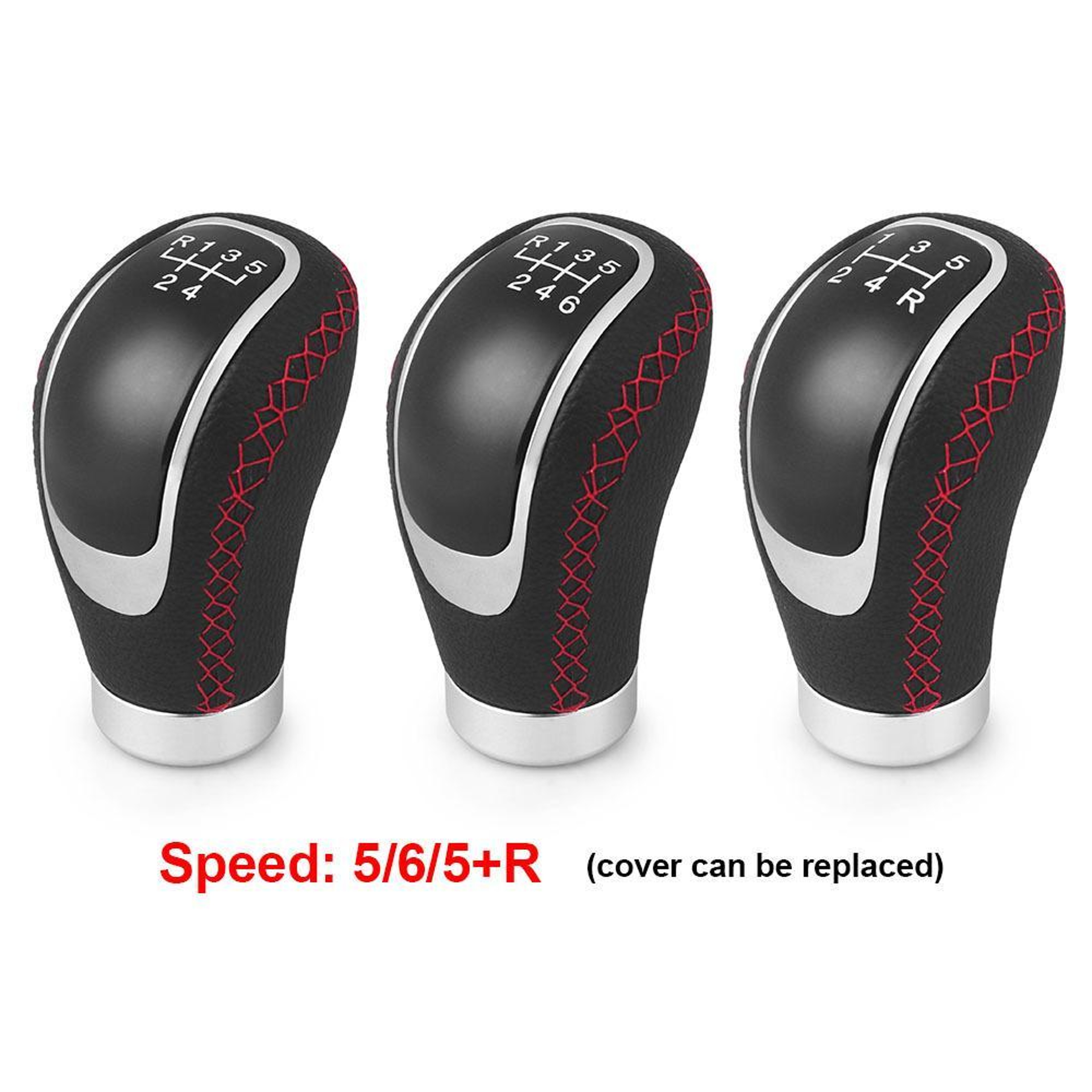 Universal PU Shift Knob Gear Shift Lever With 3 Position Dial For Manual Transmission Cars 3