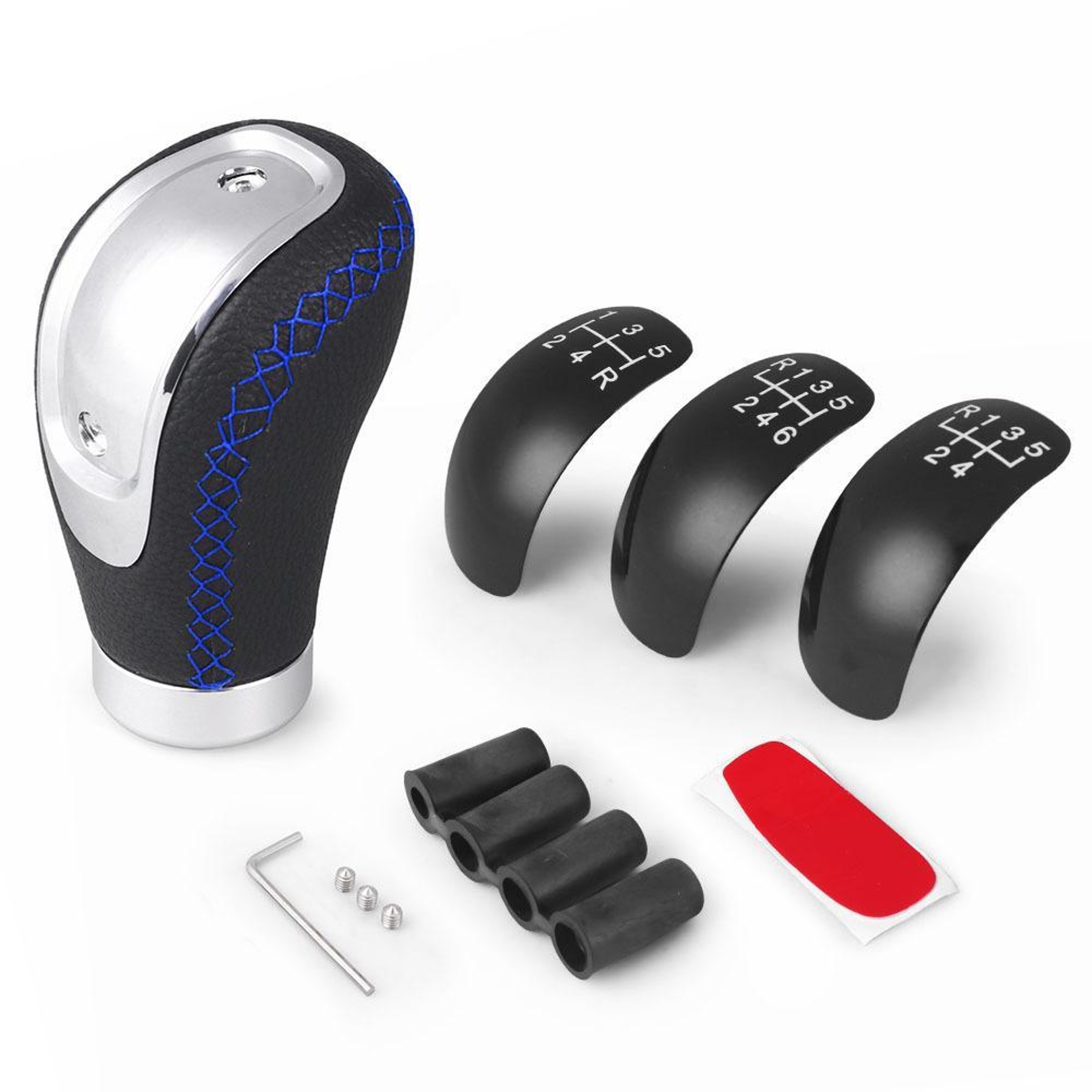 Universal PU Shift Knob Gear Shift Lever With 3 Position Dial For Manual Transmission Cars 0