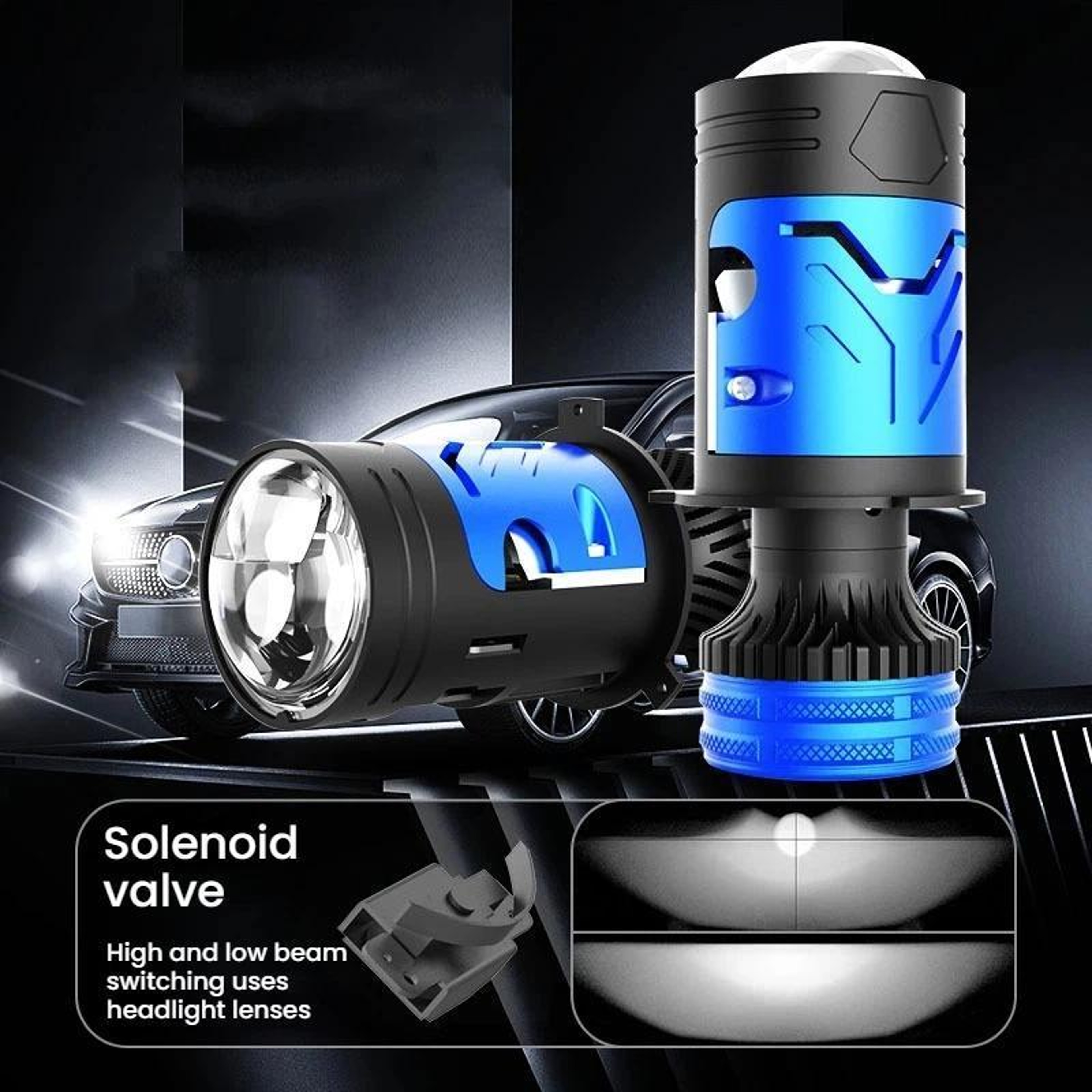 ThunderBeam H4 LED Headlights 6000K Super Bright Lens Kit For Maximum Night Visibility 1