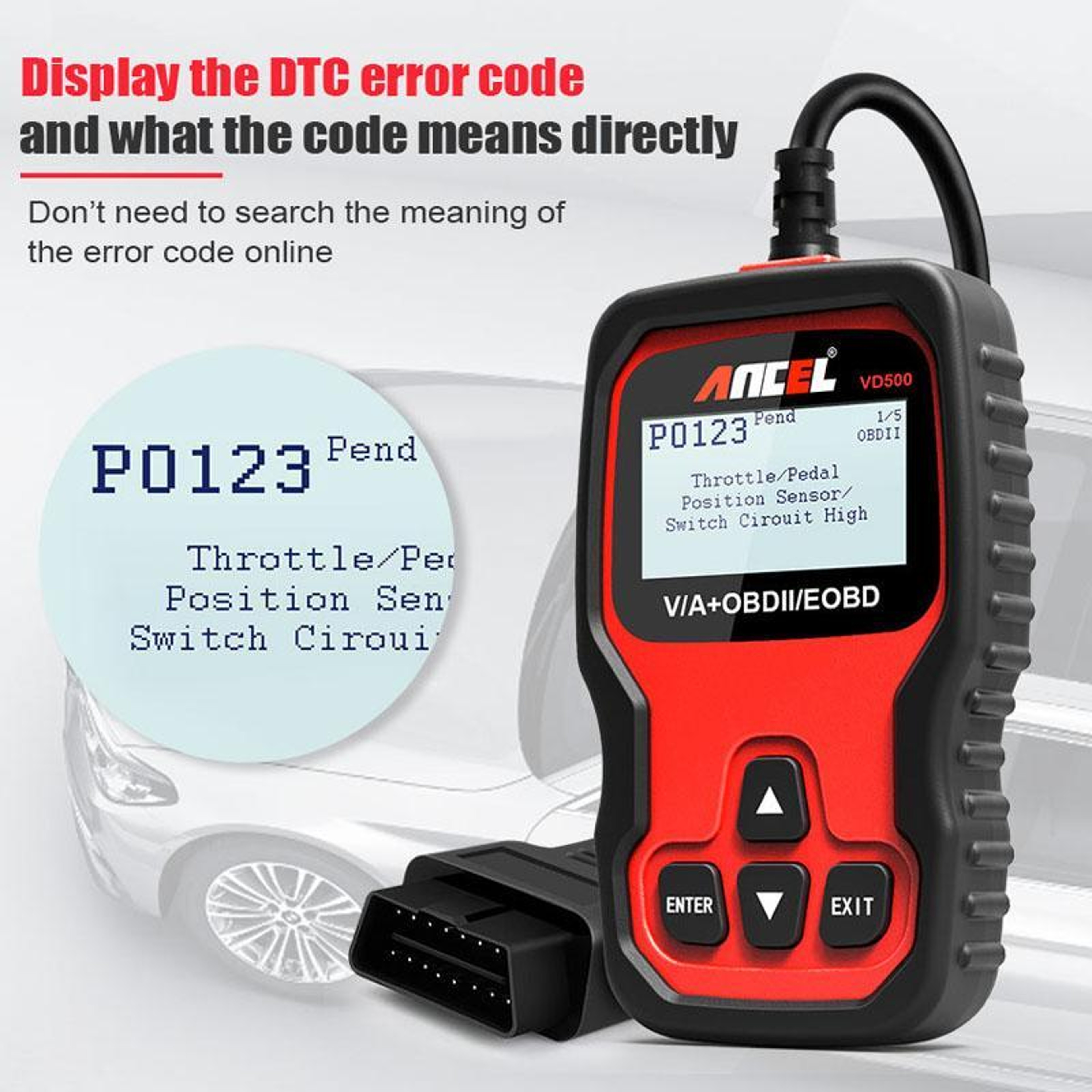 ANCEL VD500 VAG Diagnostic Scanner For VW Audi Skoda Seat With Full System Code Reading 5