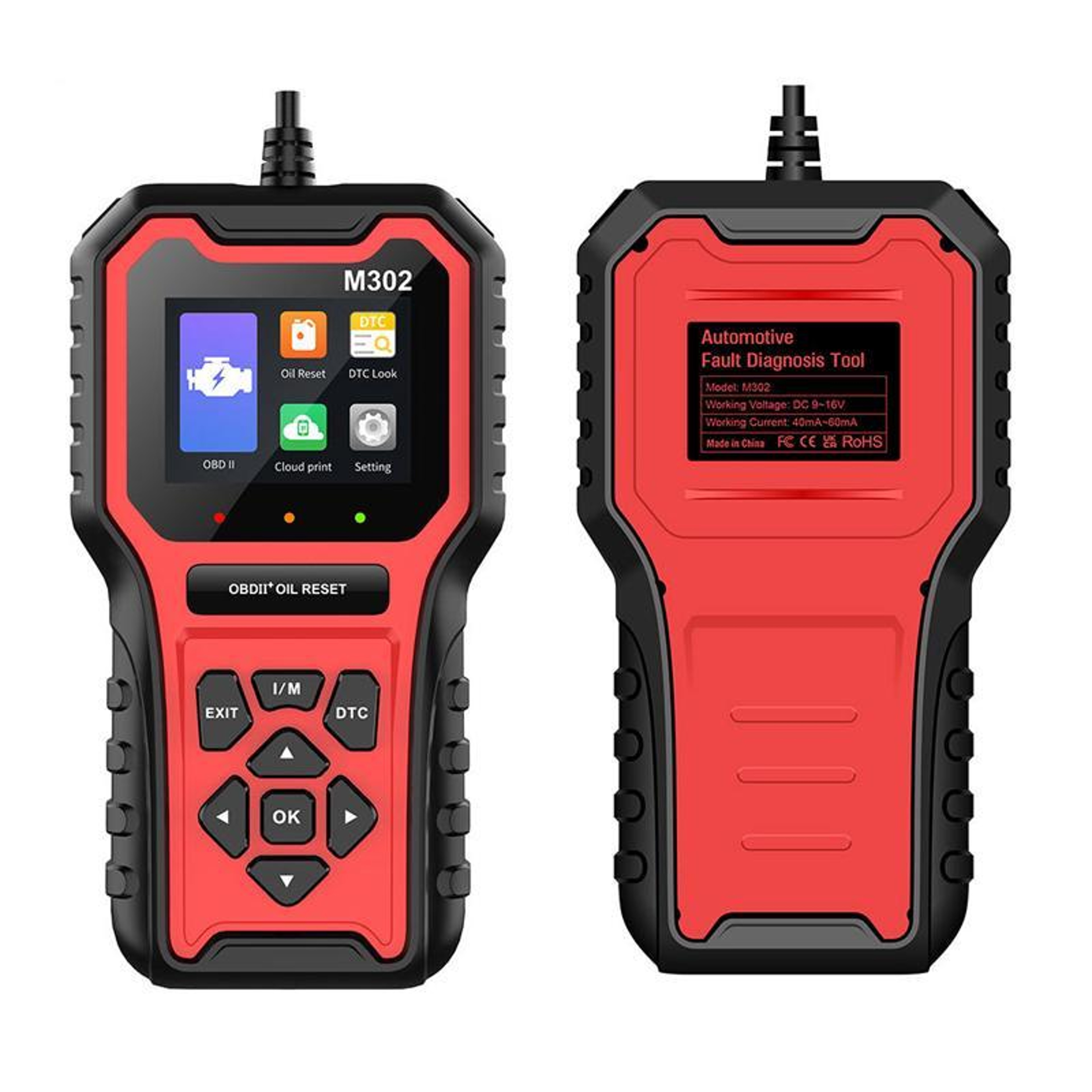 M302 OBD2 Oil Reset Tool  Car Diagnostic Scanner For Maintenance Light Reset 8