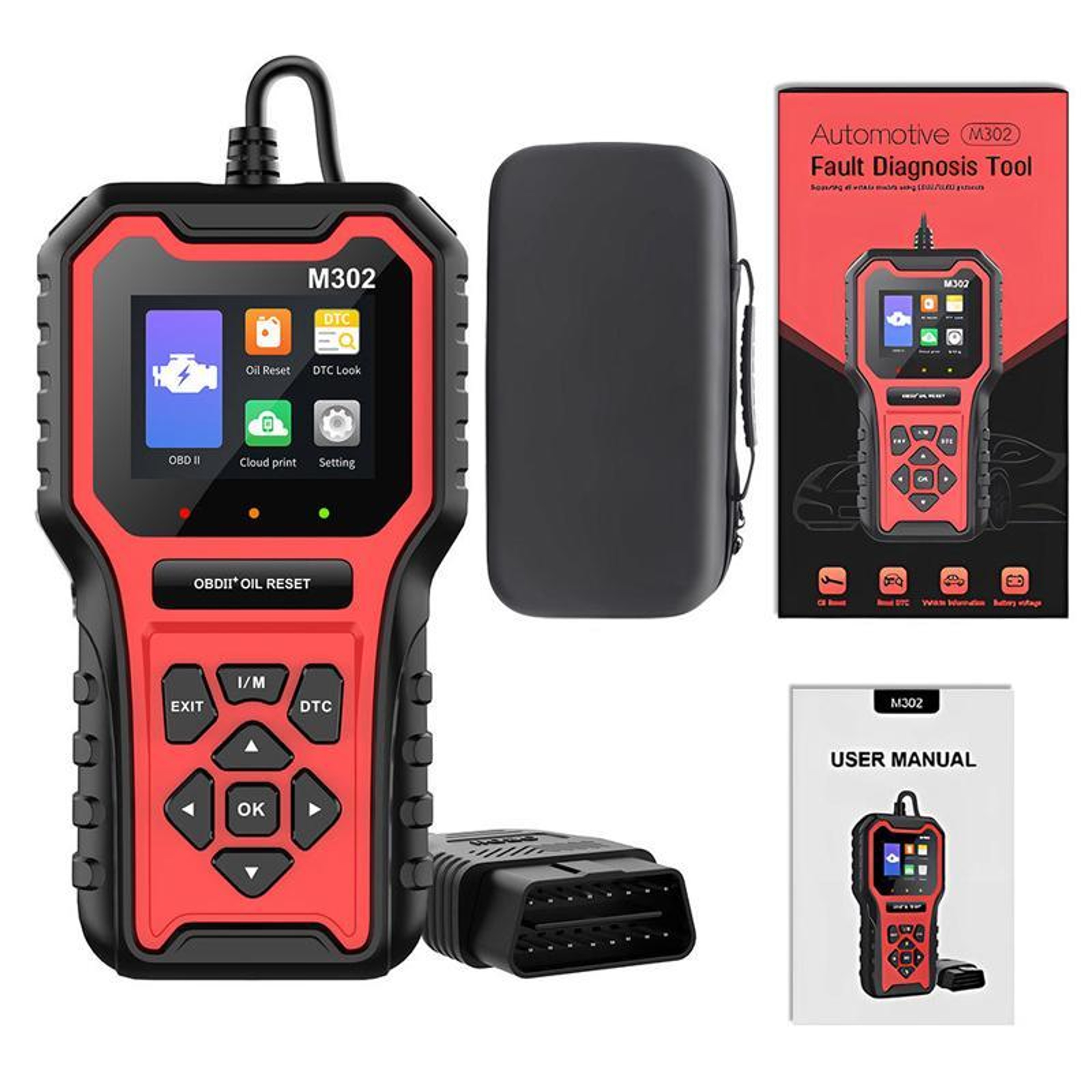 M302 OBD2 Oil Reset Tool  Car Diagnostic Scanner For Maintenance Light Reset 2