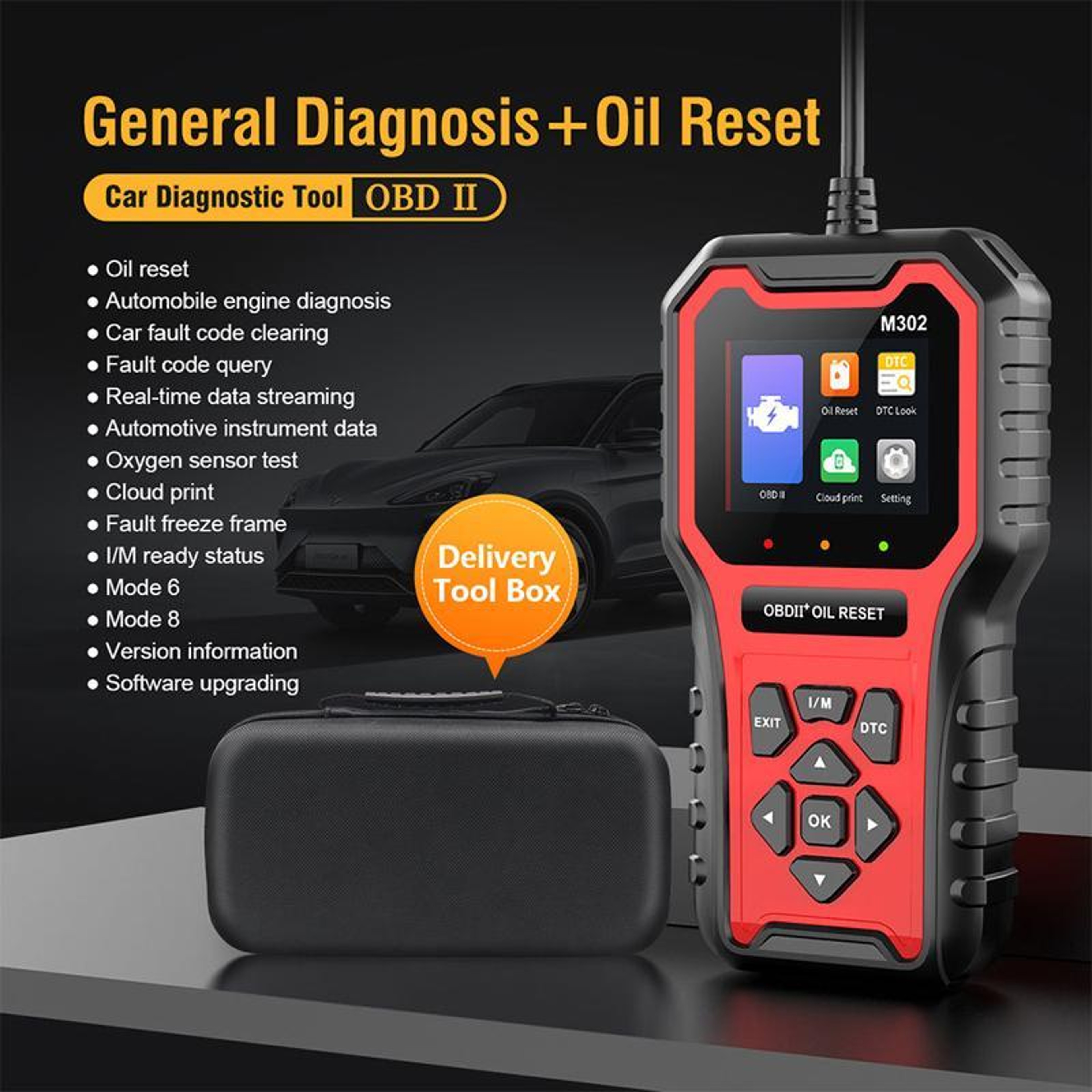 M302 OBD2 Oil Reset Tool  Car Diagnostic Scanner For Maintenance Light Reset 3