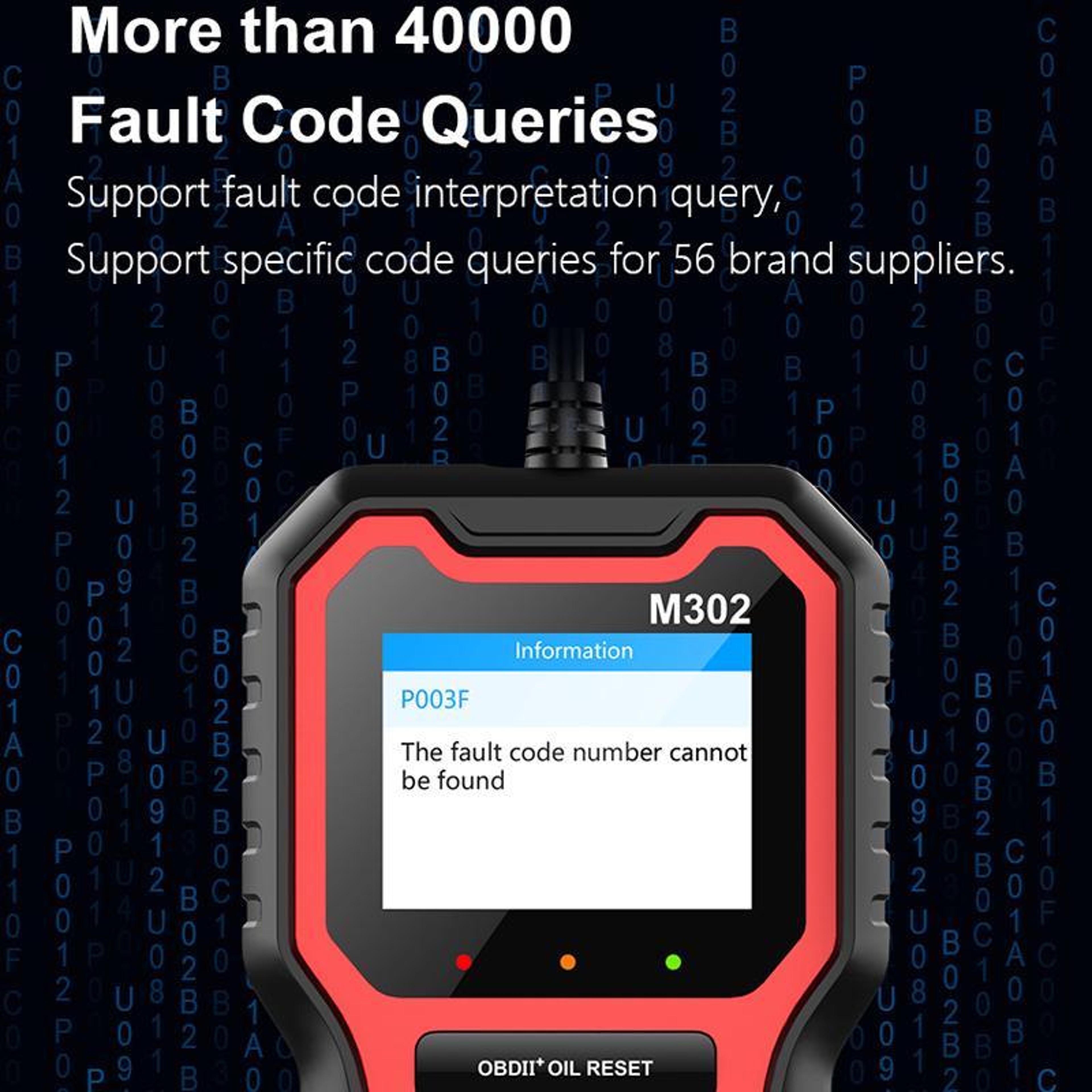 M302 OBD2 Oil Reset Tool  Car Diagnostic Scanner For Maintenance Light Reset 7