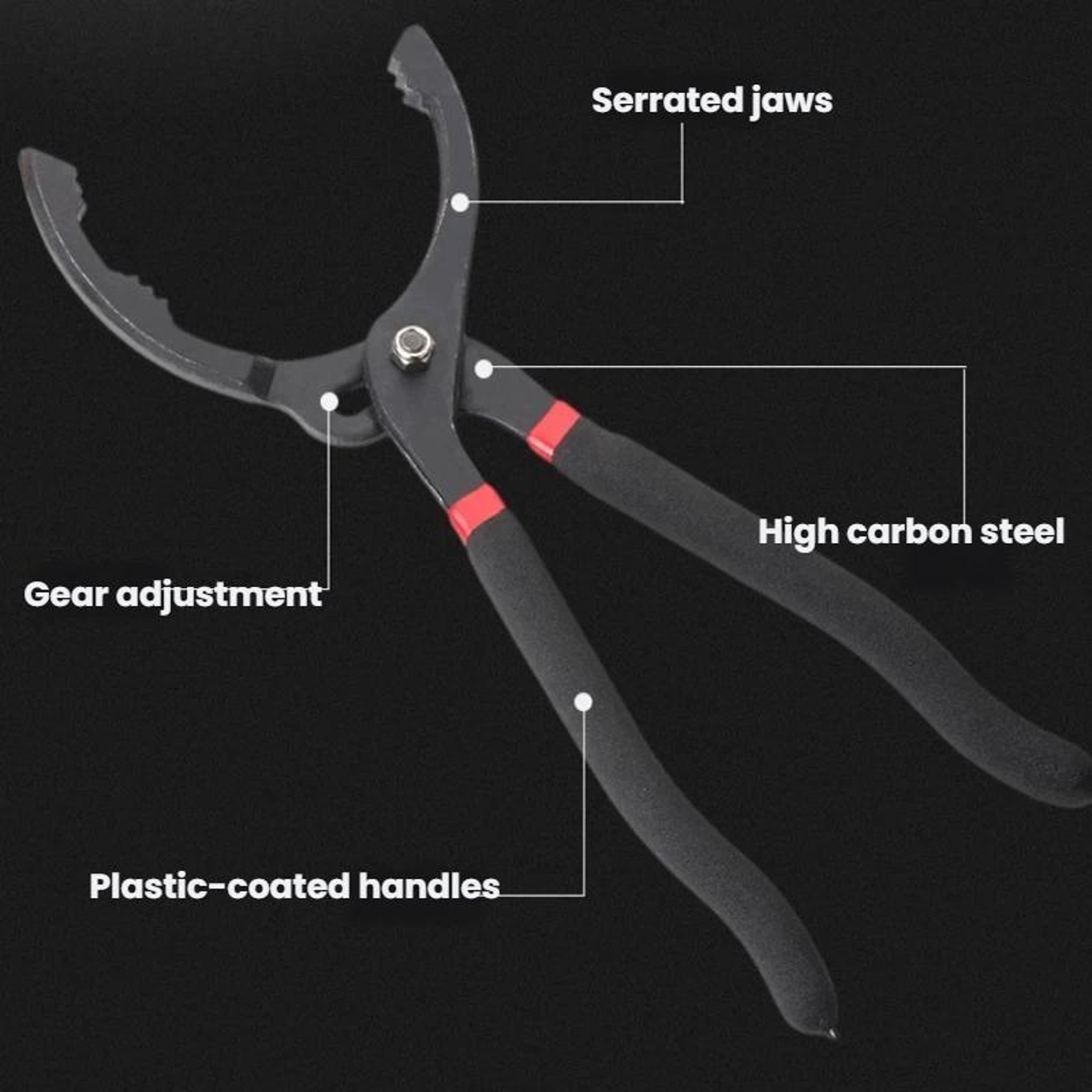 Heavy Duty Adjustable Oil Filter Wrench Pliers For Fast Automotive Filter Removal 5
