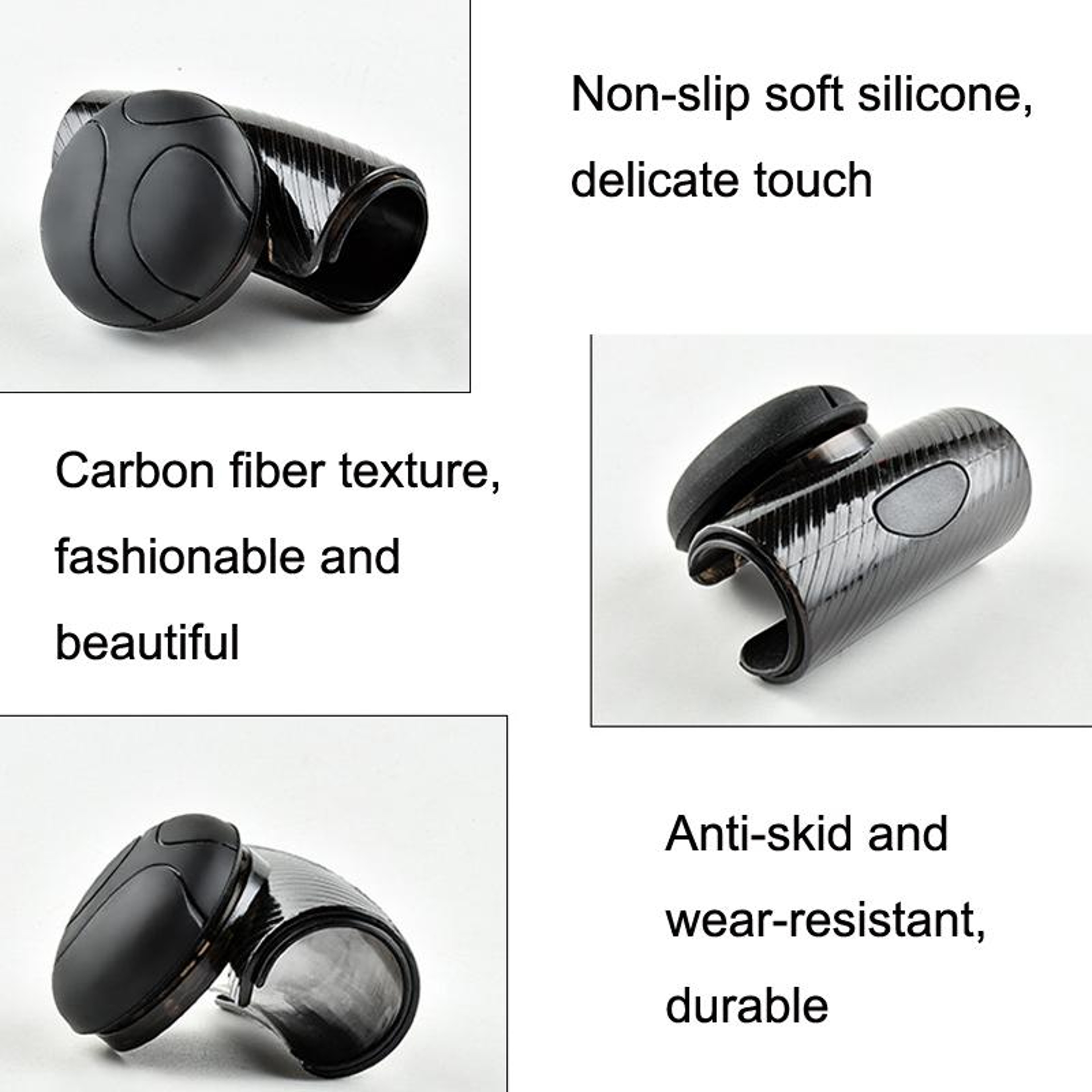 2 Pack Steering Wheel Spinner Knob Silicone Power Grip For Easy One Hand Driving 2
