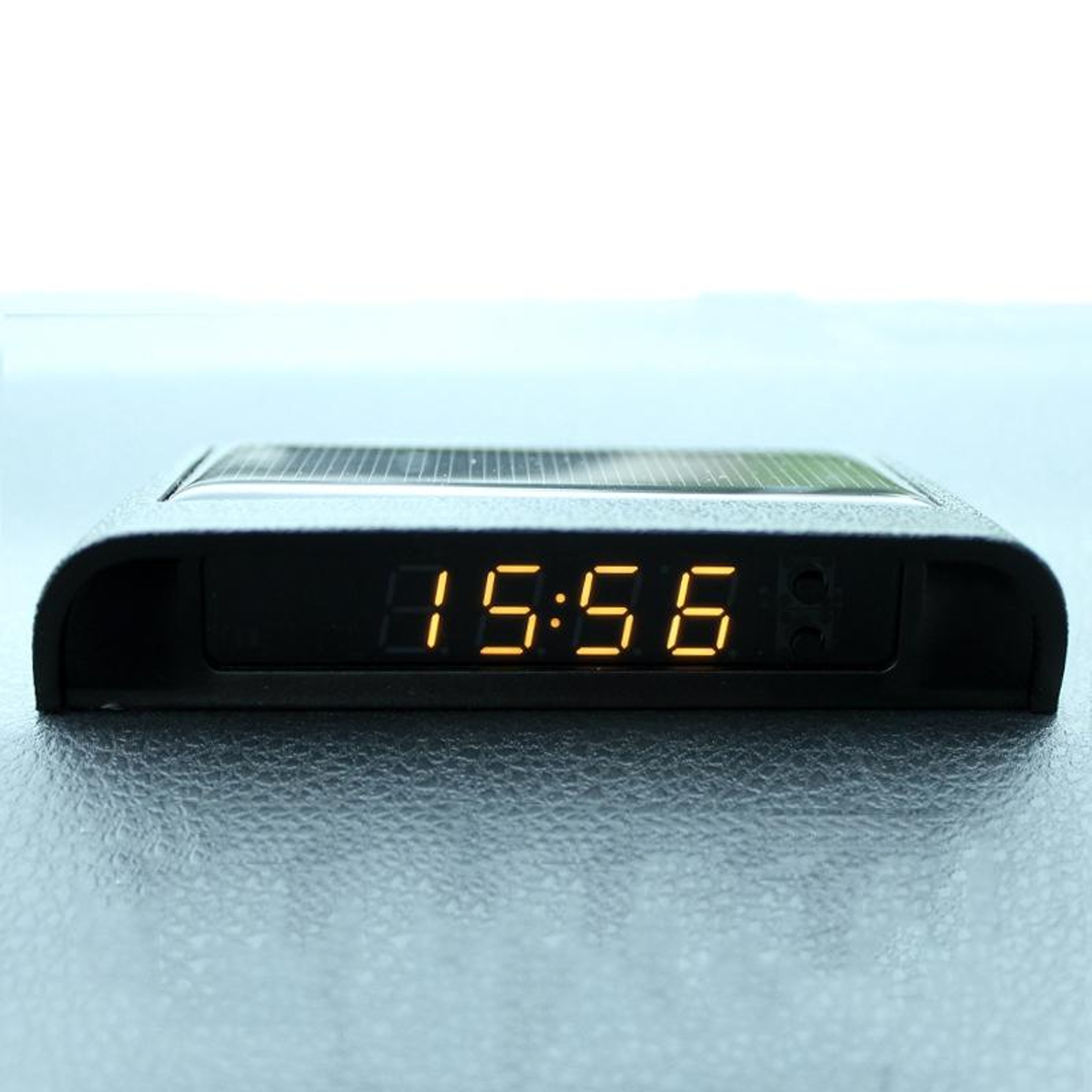 Solar Powered Car Dashboard Clock With Temperature Display And Auto Night Light 0