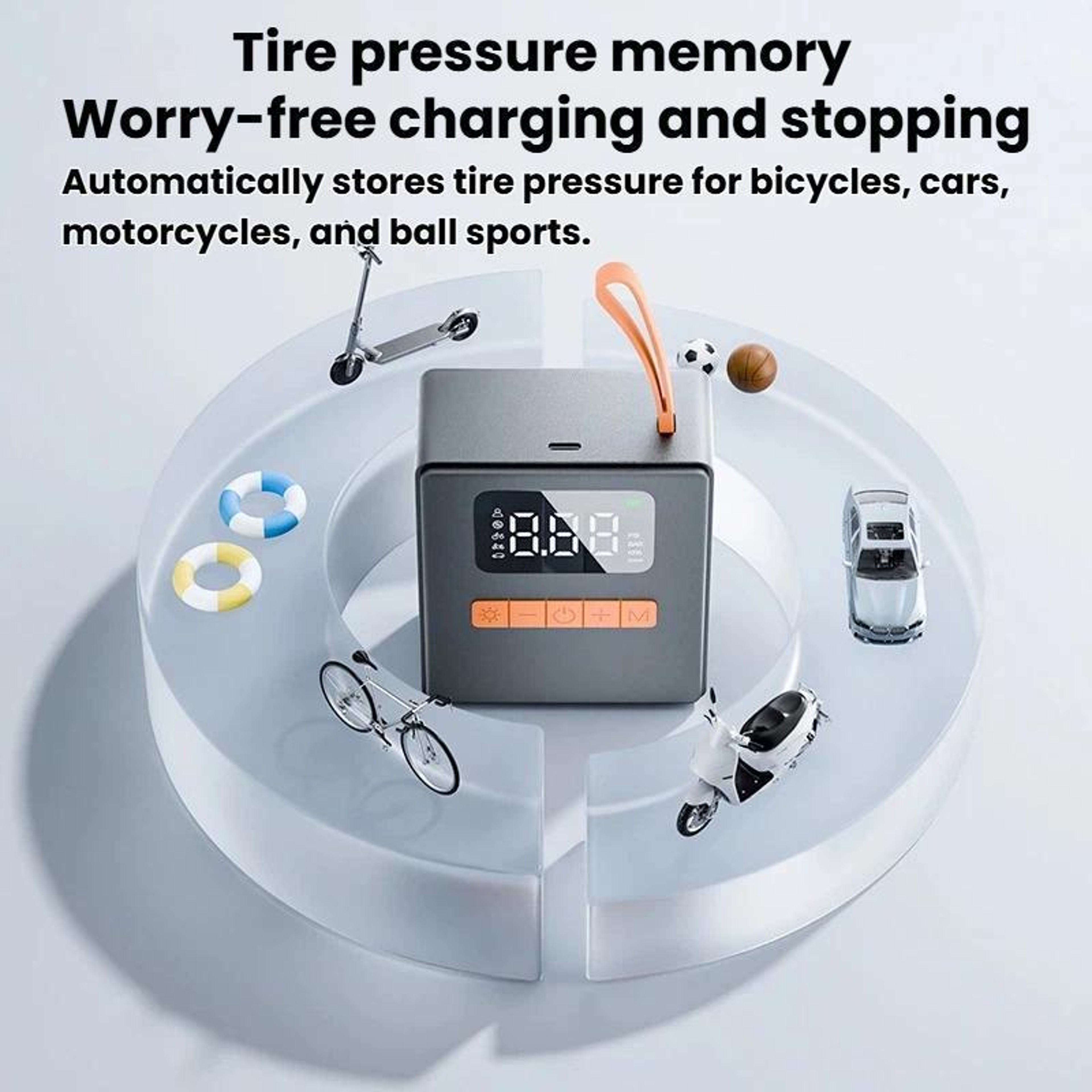 RoadReady 150 PSI Portable Tire Inflator Air Compressor With Digital Pressure Display  Auto Shut Of 6