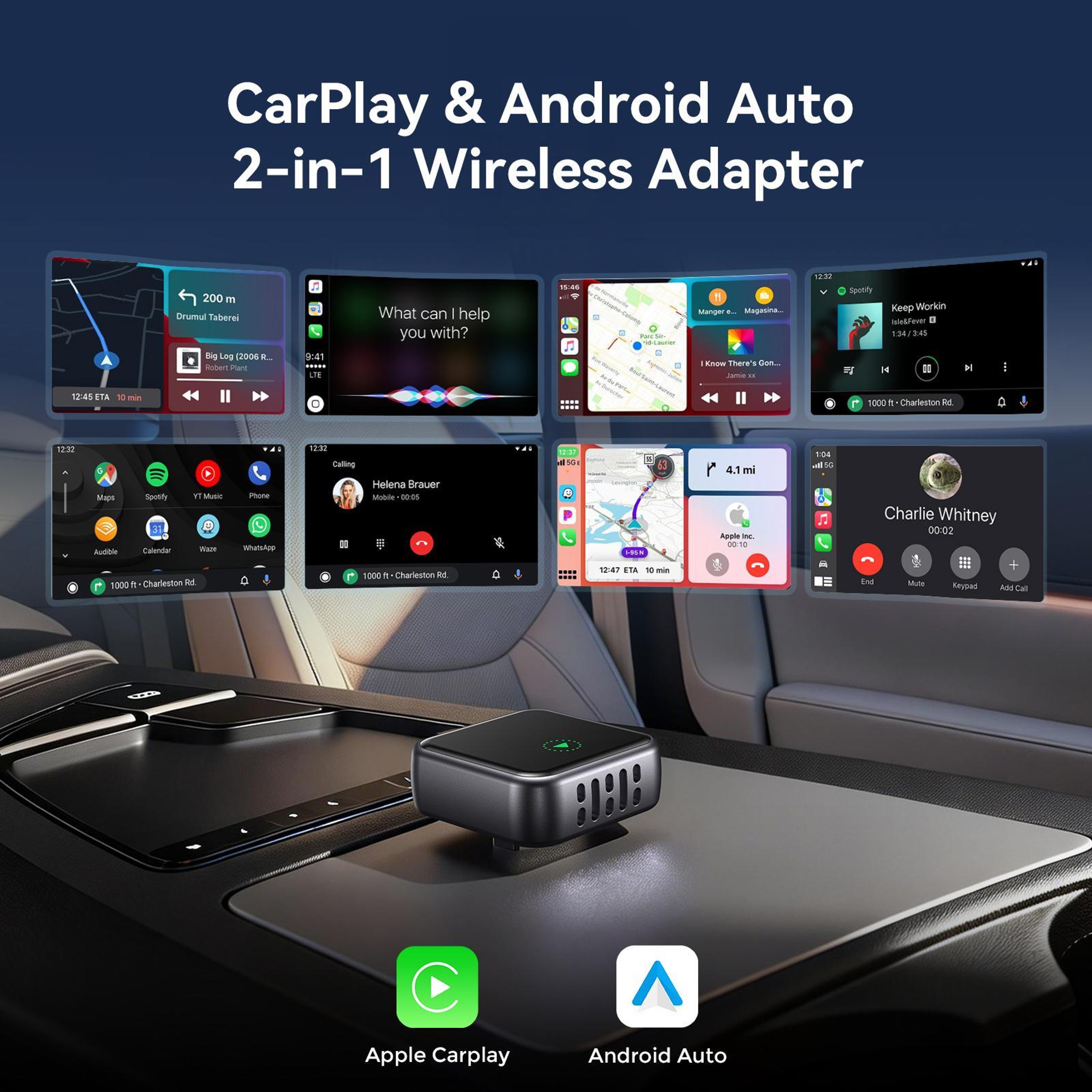 JOYROOM JR CP3 Wireless CarPlay Adapter  Android Auto Converter With Bluetooth 54 1
