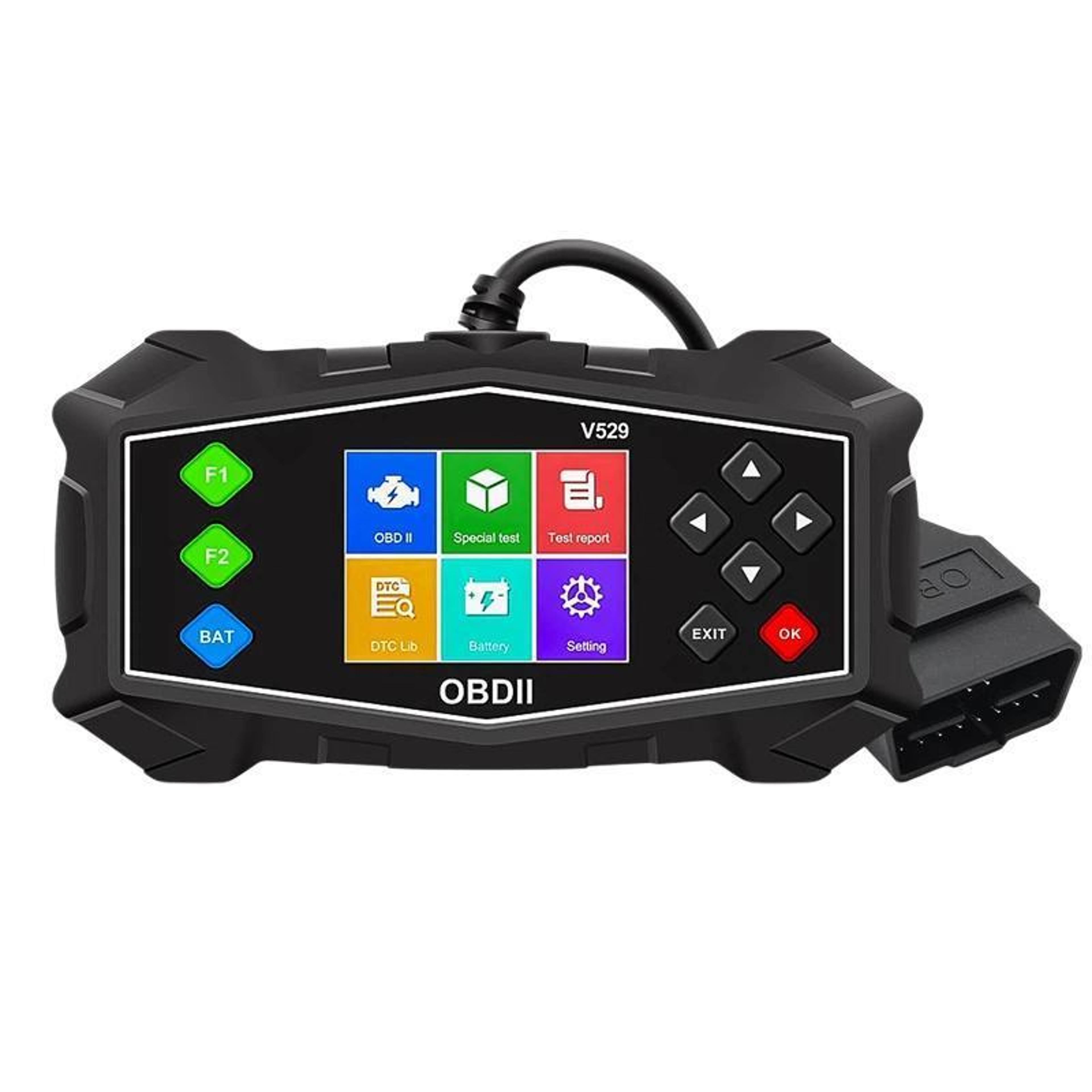 V529 OBD2 Engine Diagnostic Scanner With Battery Test  Check Engine Code Reader 0