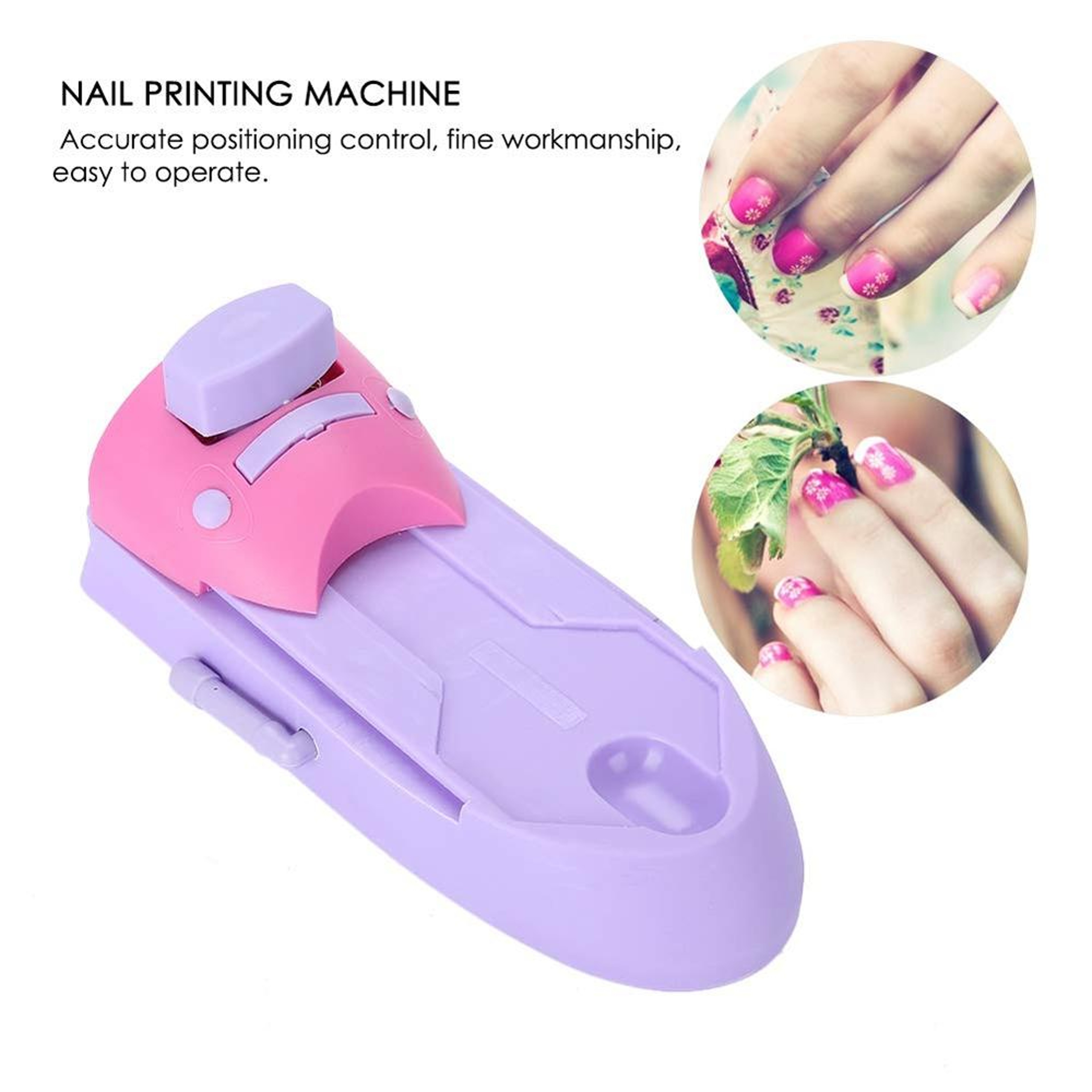 Salon Style Nail Art Stamp Kit DIY Nail Printing Machine With 6 Design Plates 5