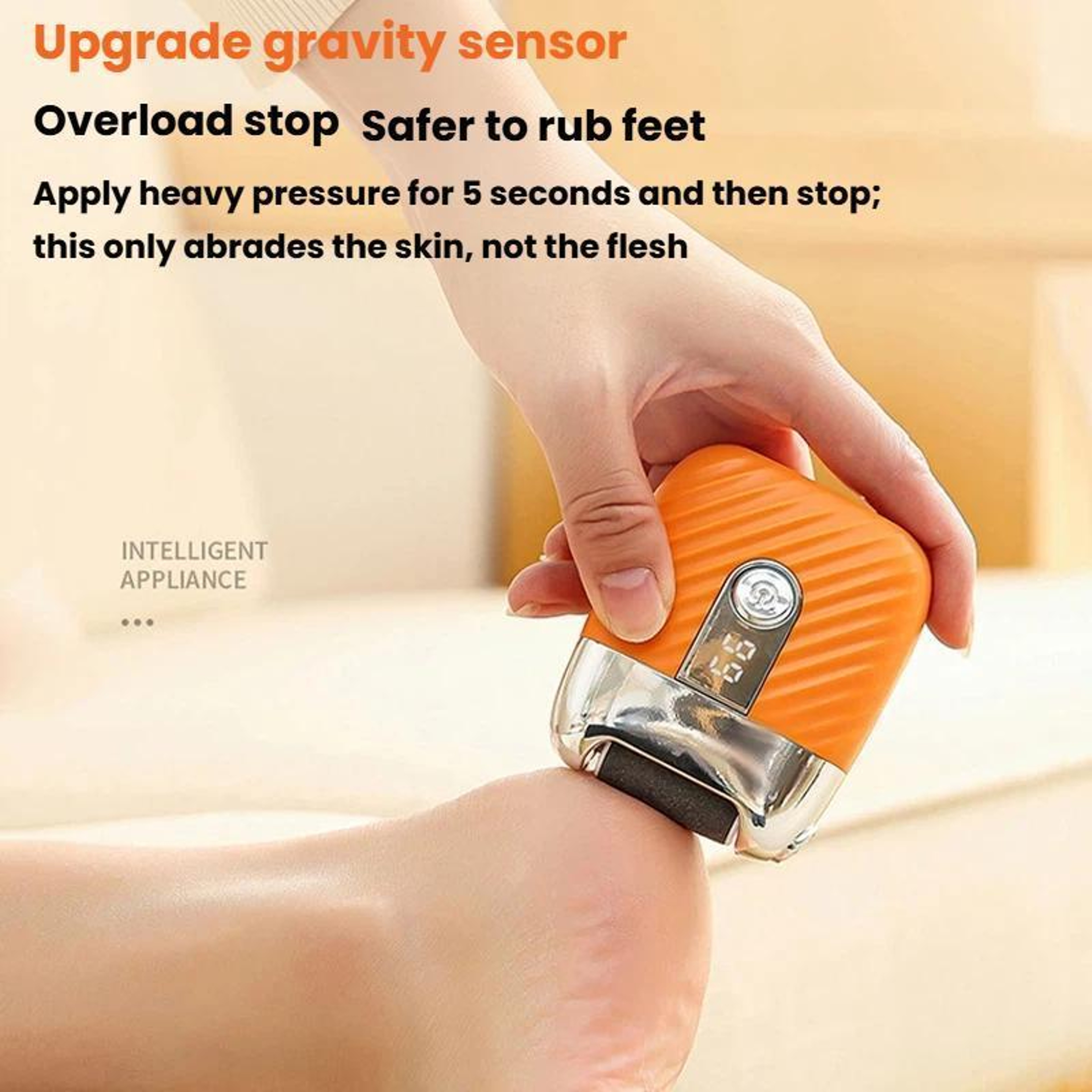 SmoothStep Pro Electric Foot File  Callus Remover Rechargeable Portable Pedicure Tool 4