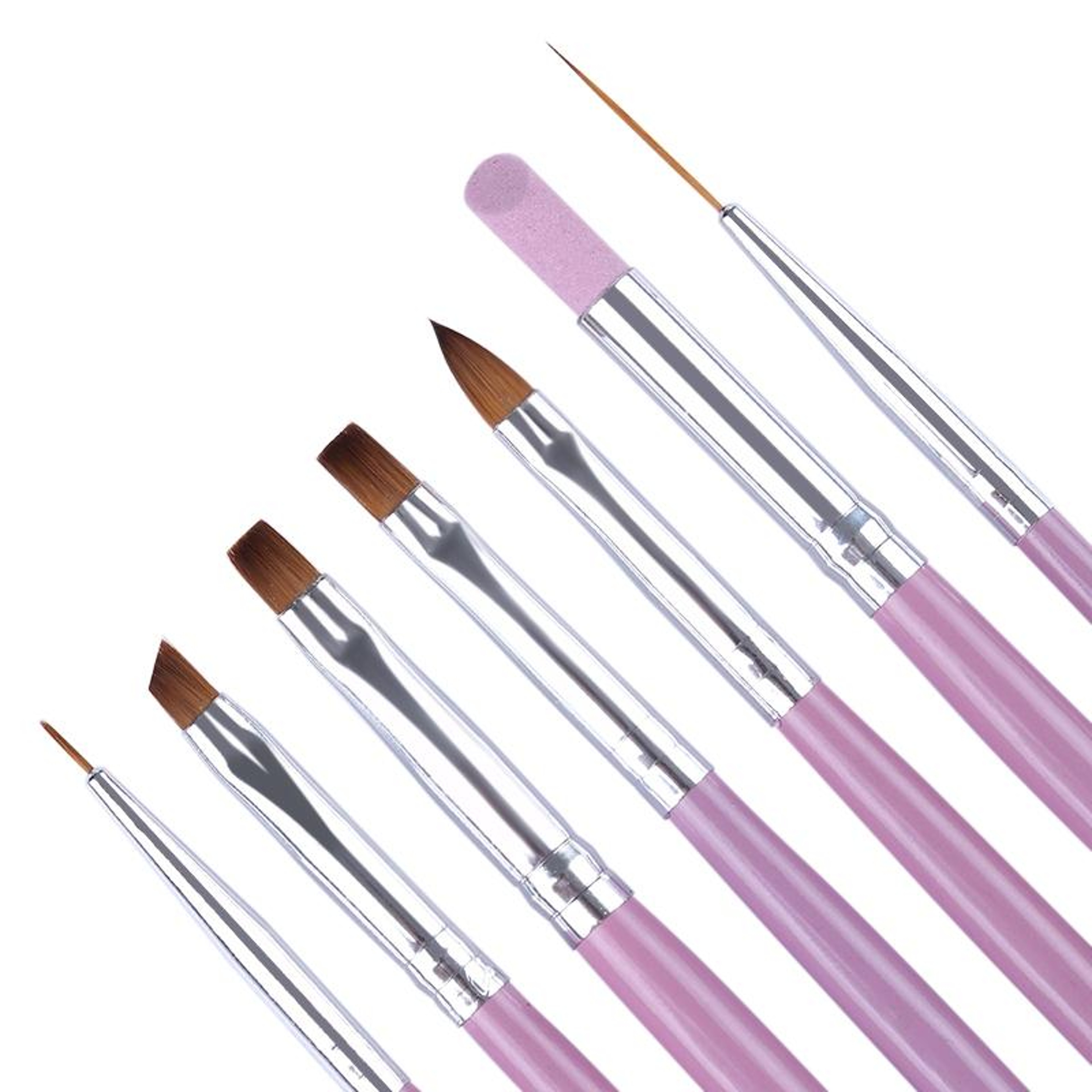 7 Piece Professional Nail Art Brush Set For Precision Nail Design  Manicure 0