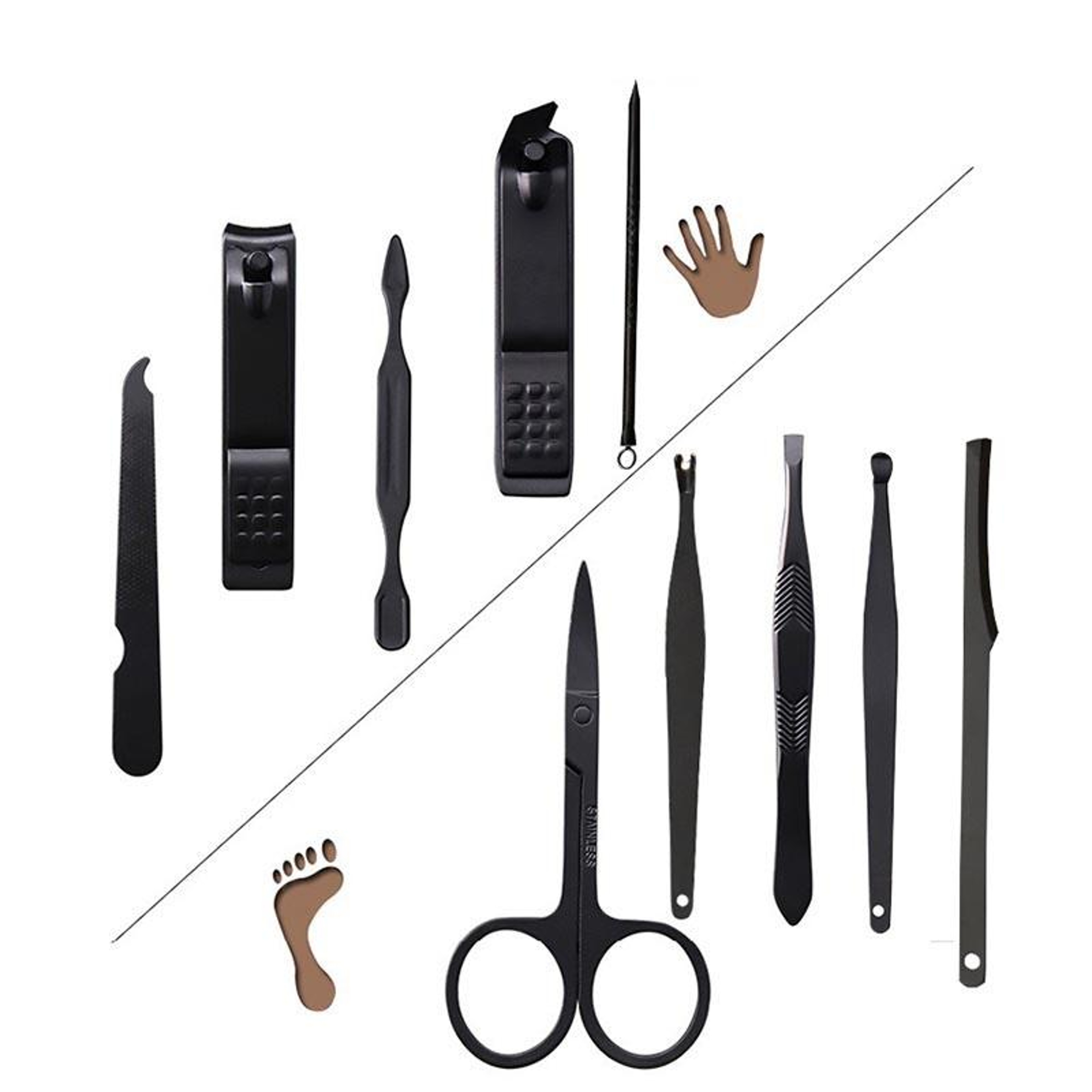 PrecisionPro Stainless Steel Manicure Set  Nail Clipper Kit For Complete Grooming Care 2