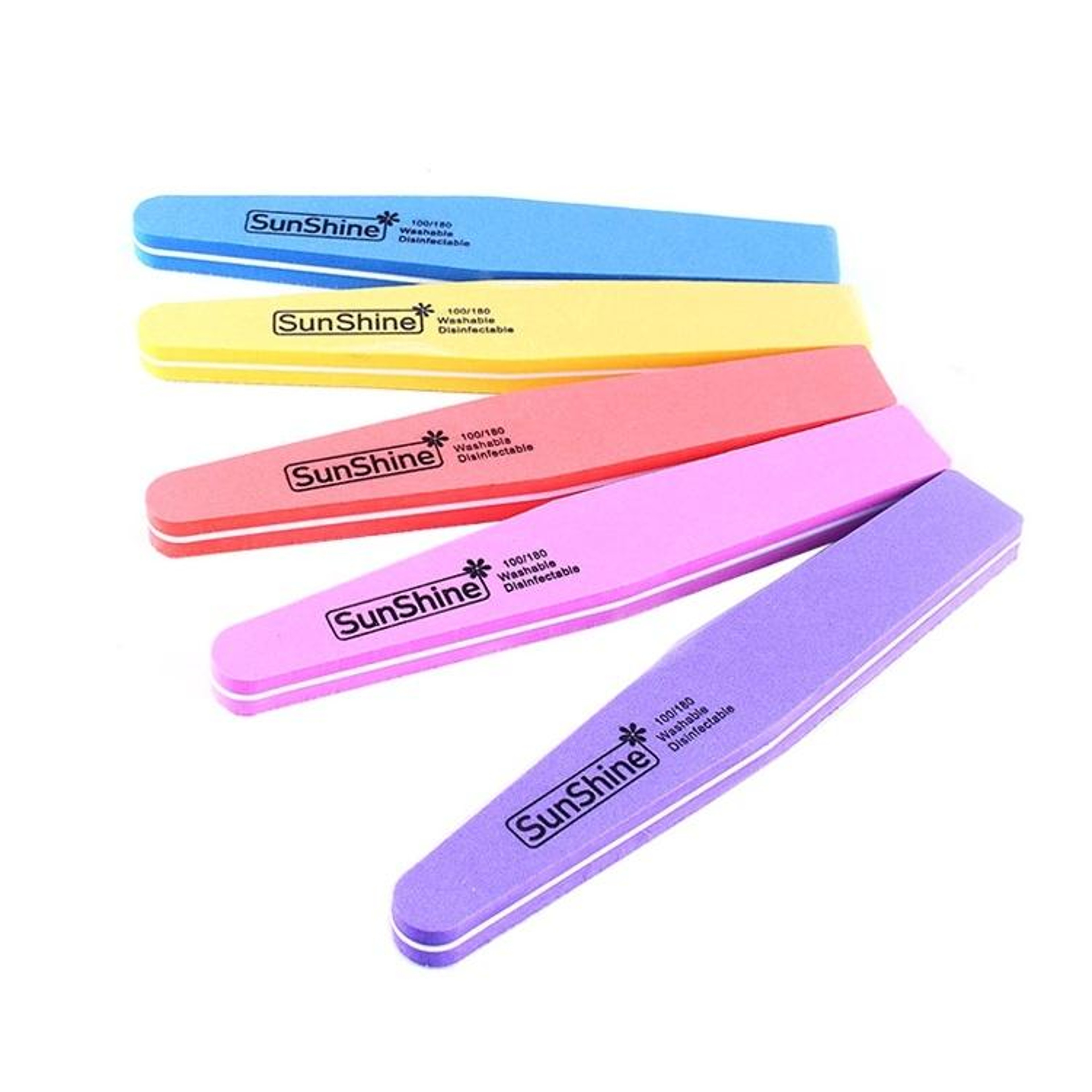 Diamond Shape Nail Buffer Block Set 20PCS Washable Sponge Nail File 100180 Grit 2