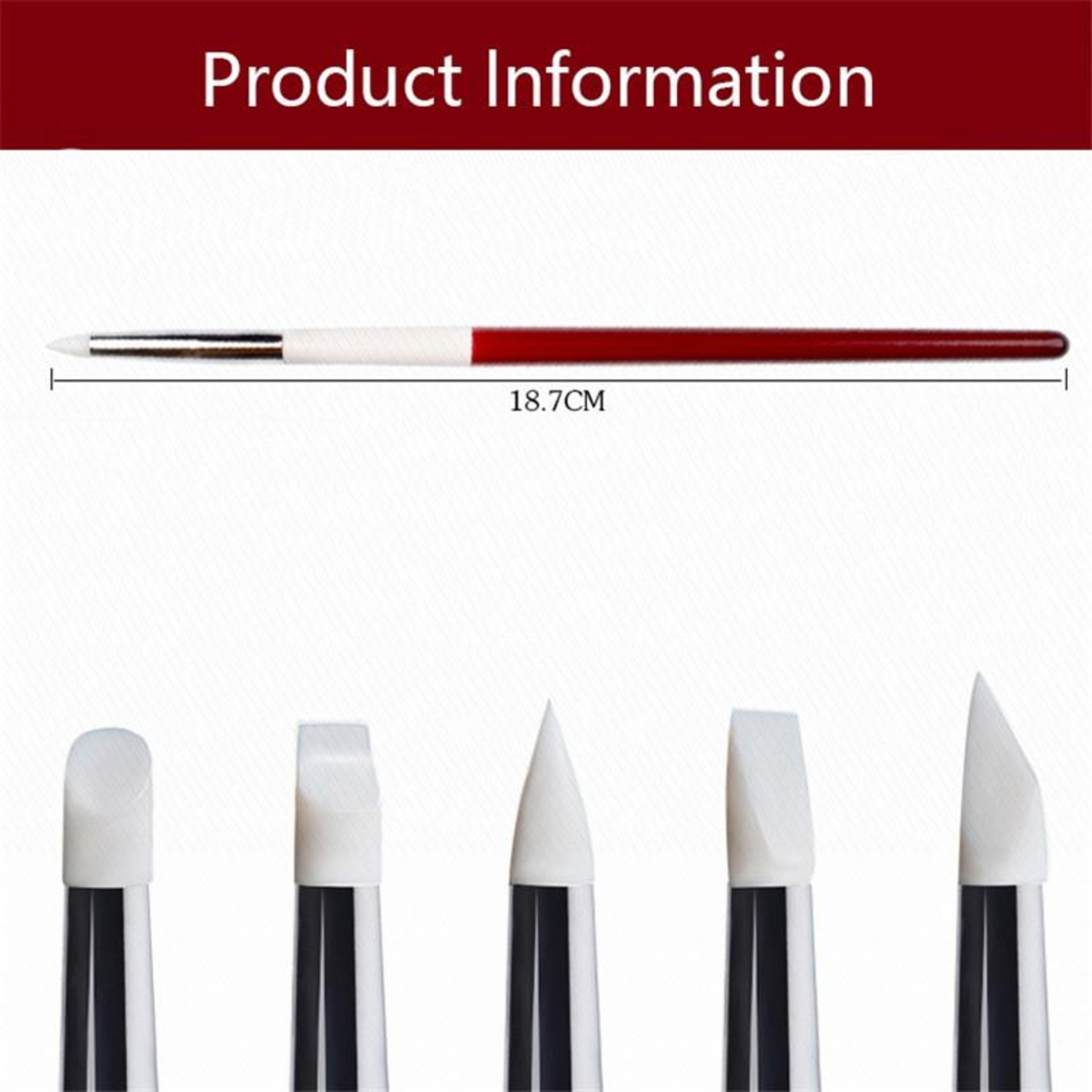 5 Piece Silicone Nail Art Pen Set Precision Nail Sculpting Tools for DIY & Salon Manicures – view 4