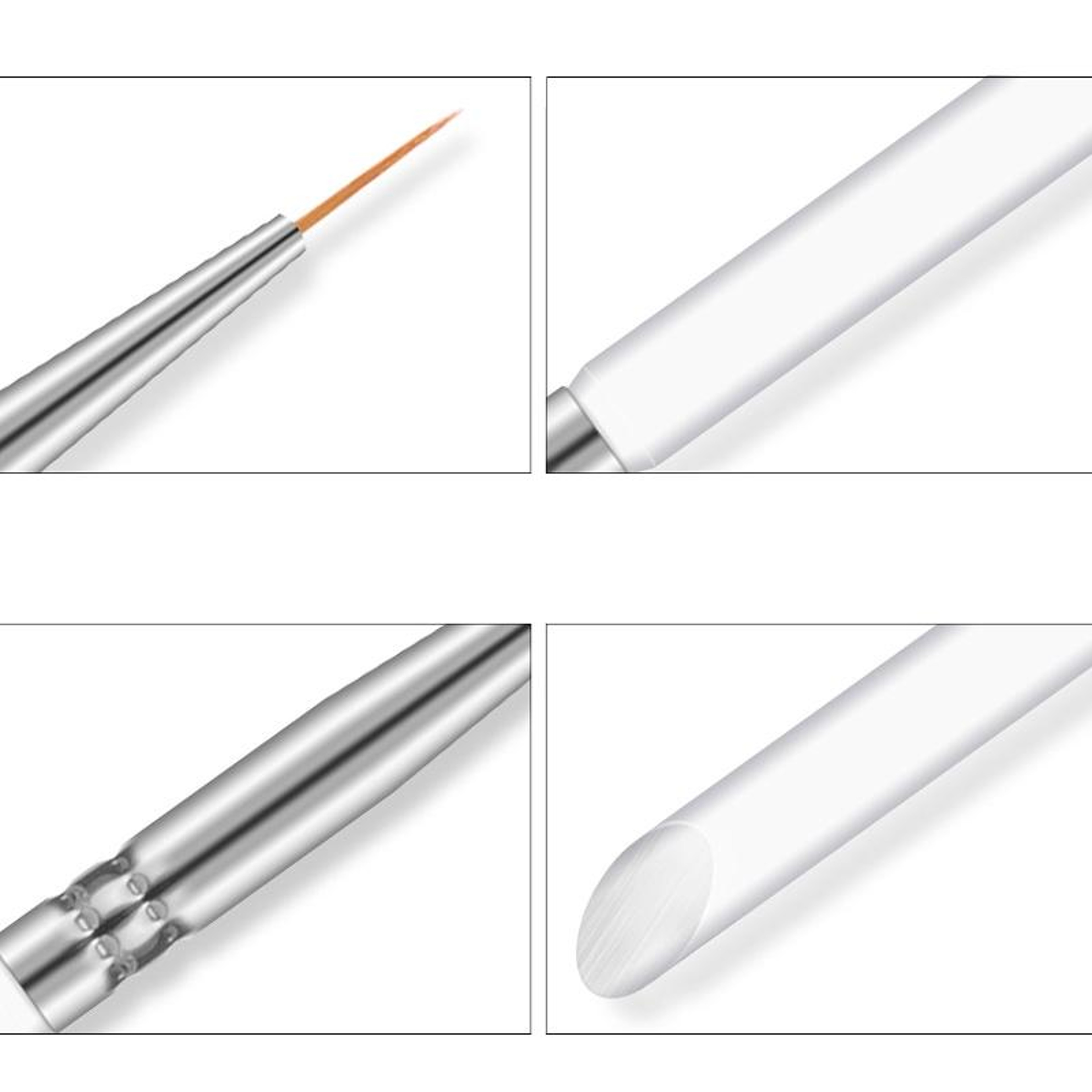 Crystal Precision Nail Art Brush Set For Fine Lines Flowers  Gel Manicure Design 2