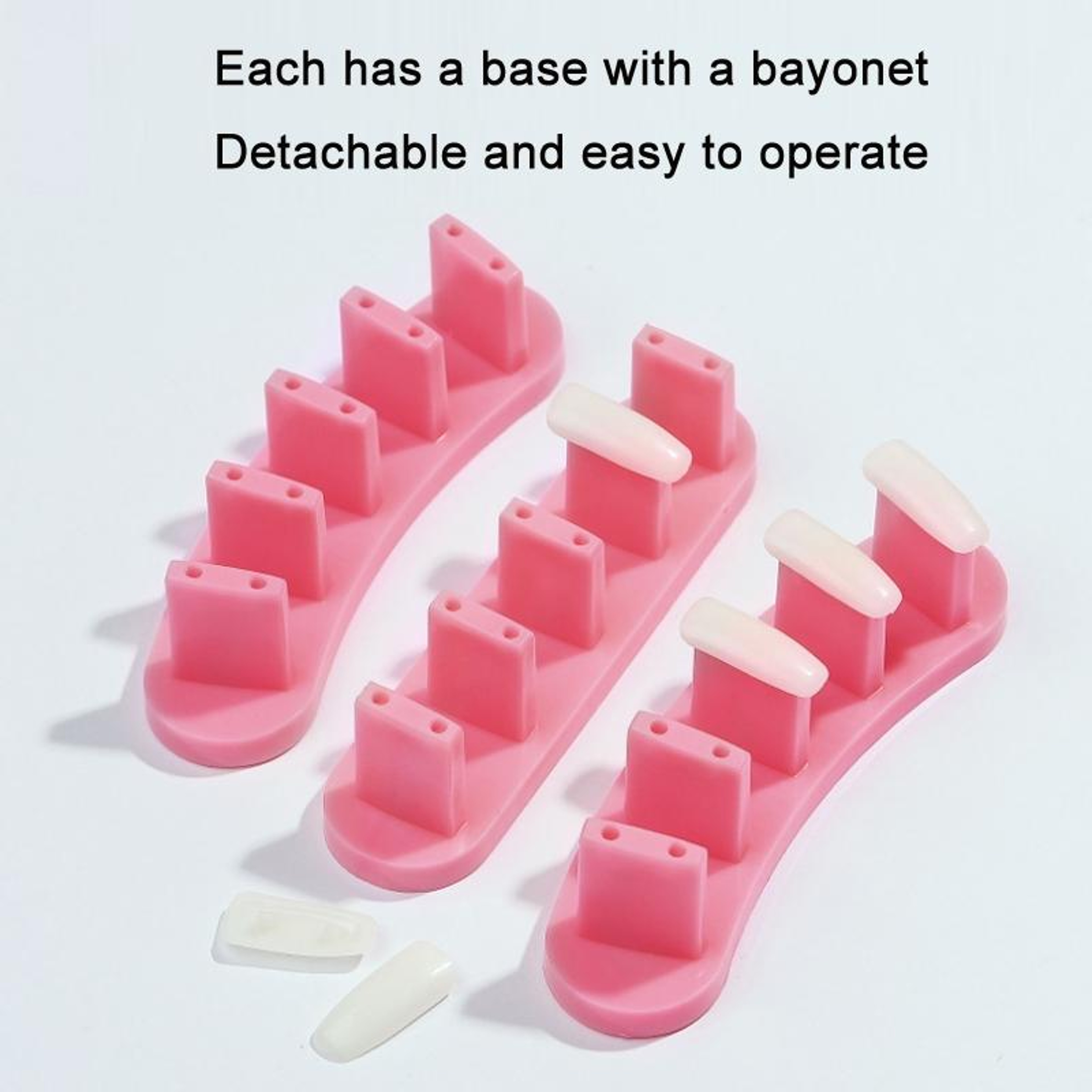 Professional Nail Practice Stand  Nail Display Stand Set With 30 Detachable Tips 3
