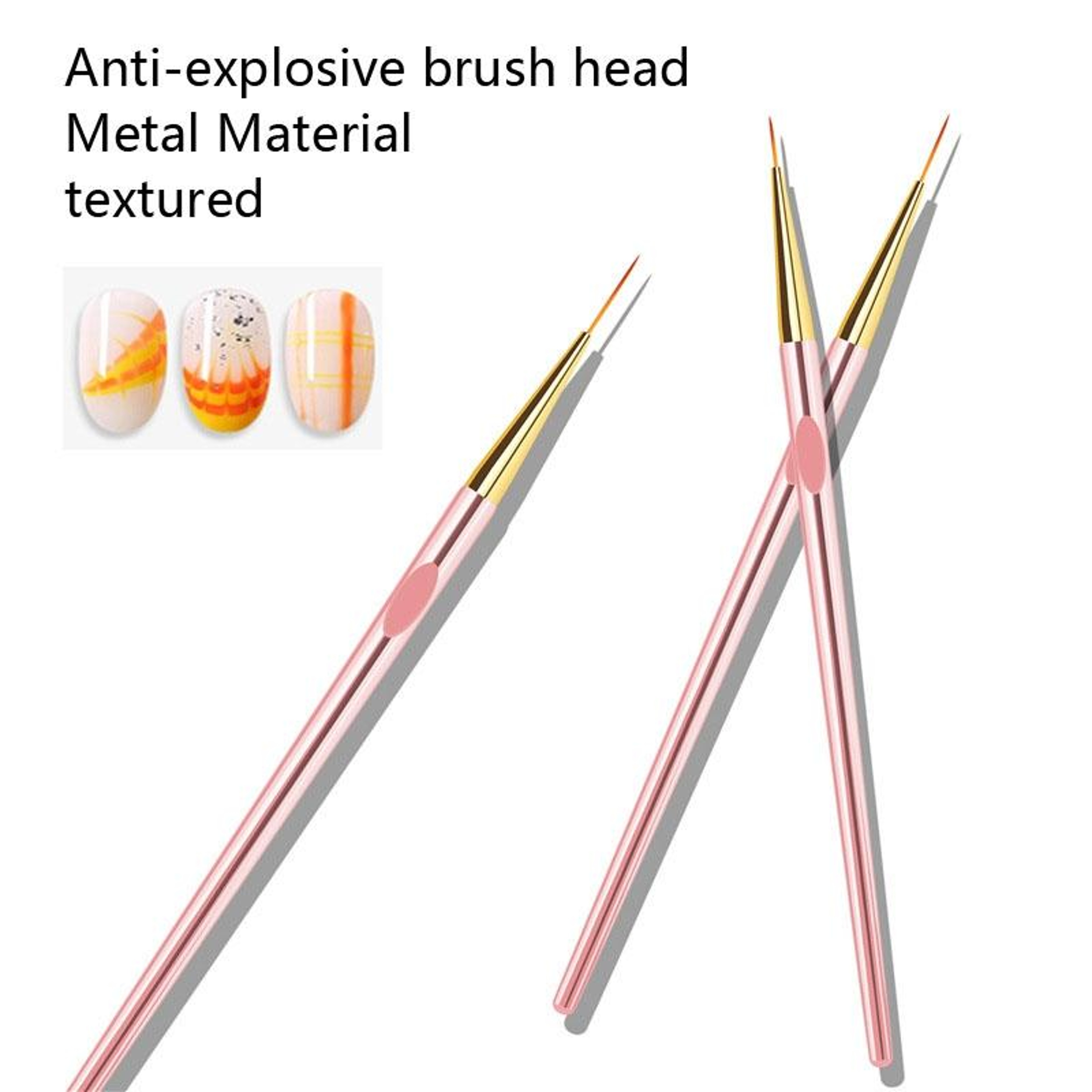3 Piece Nail Art Detail Brush Set Professional Nail Art Liner  Flower Painting Pens 5