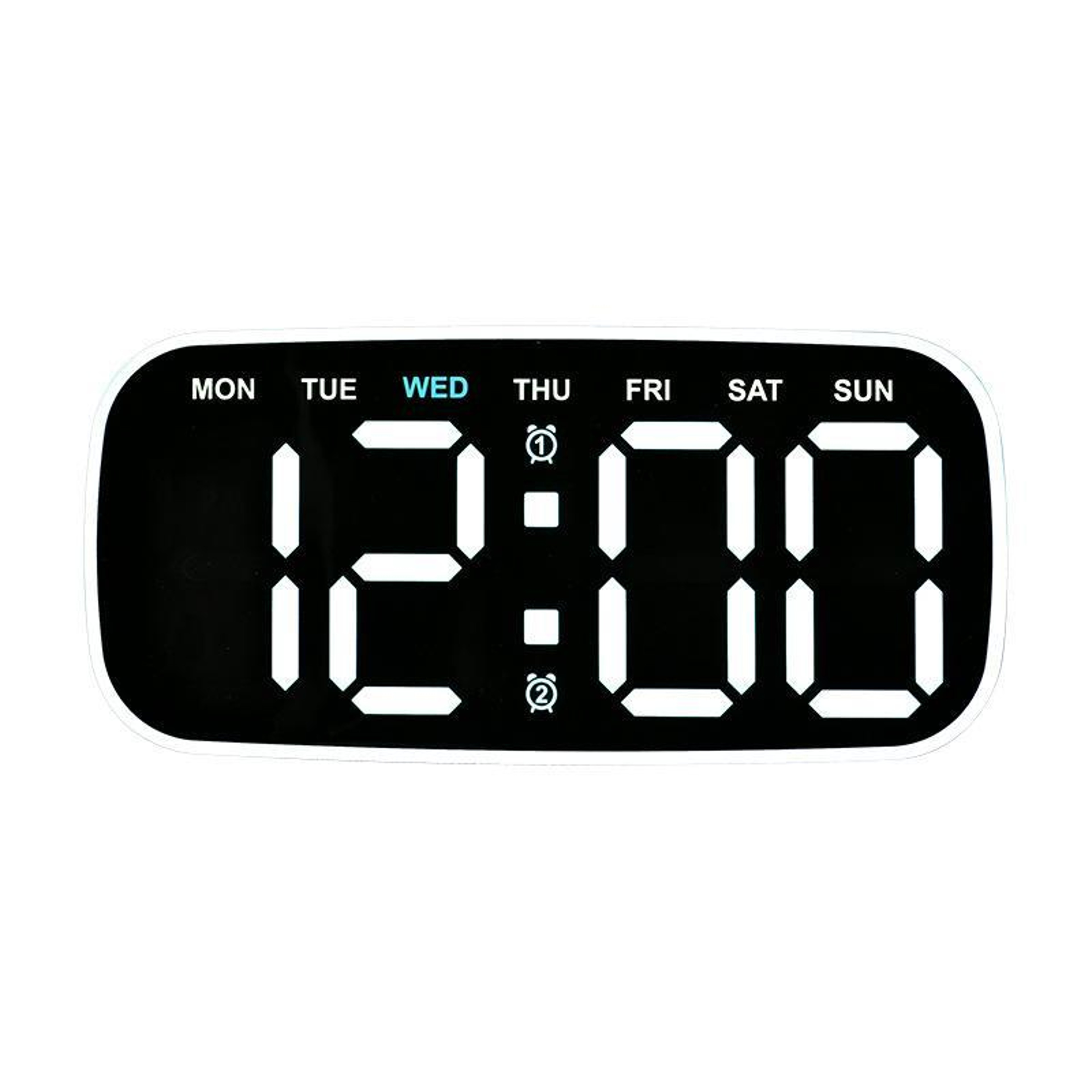 LumiView Large Display LED Digital Wall  Desk Clock With Date Temperature  Adjustable Brightness 8
