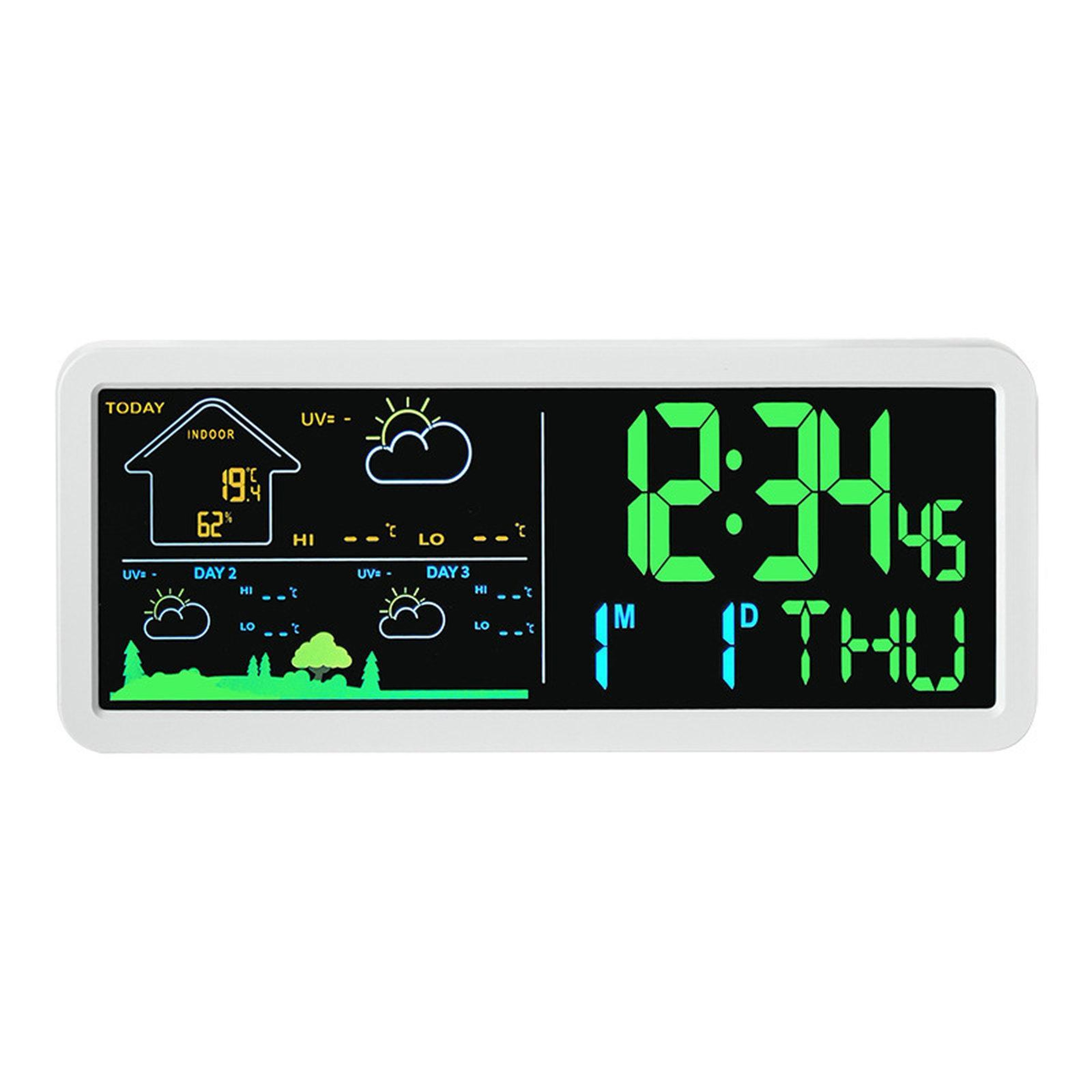 Smart Wireless Weather Station Clock With Outdoor Sensor  3 Day Forecast Display 9