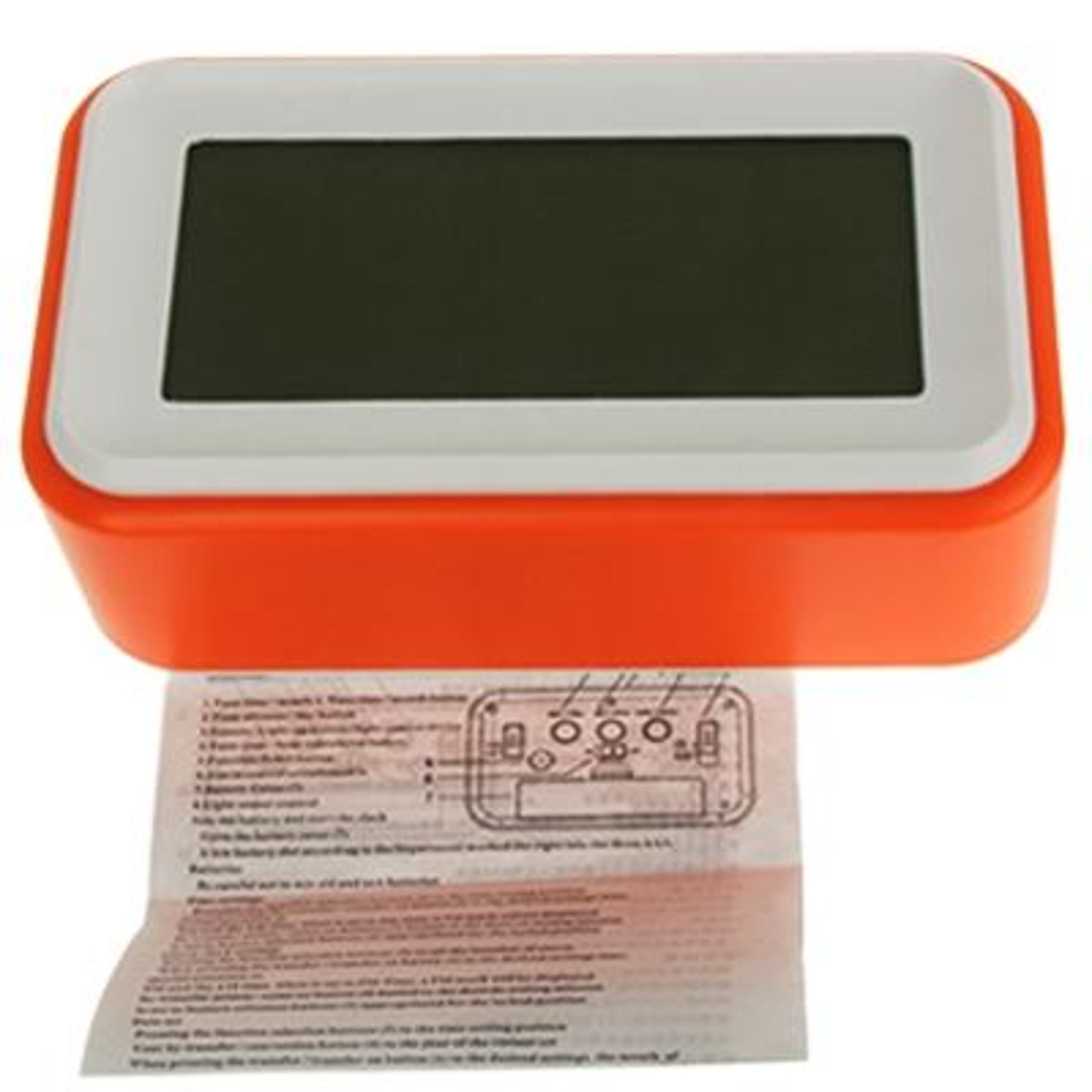 Robot Desk Alarm Clock With Large LCD Display Calendar  Snooze Function 2