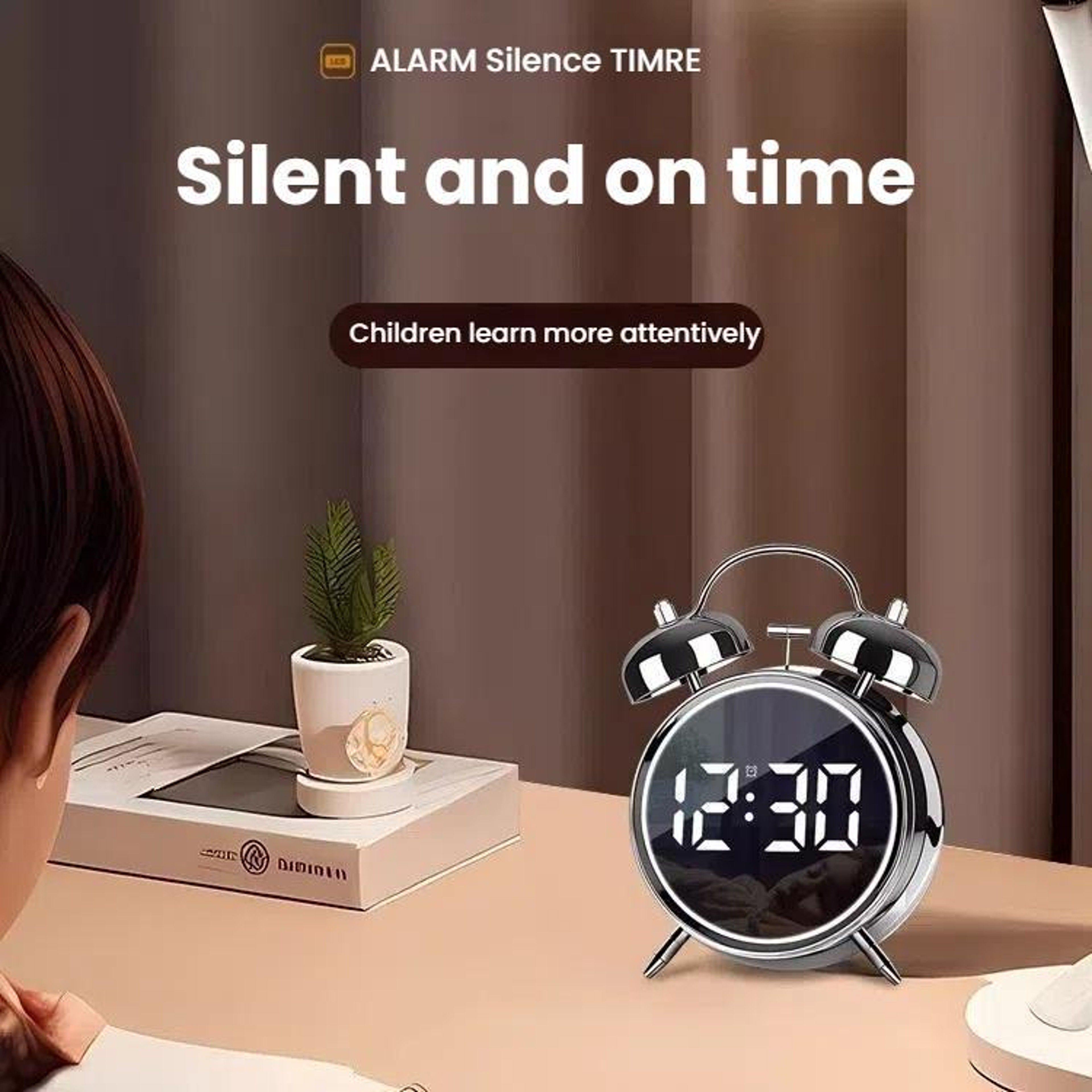 Loud LED Alarm Clock With Night Light  Battery Backup For Kids And Heavy Sleepers 2