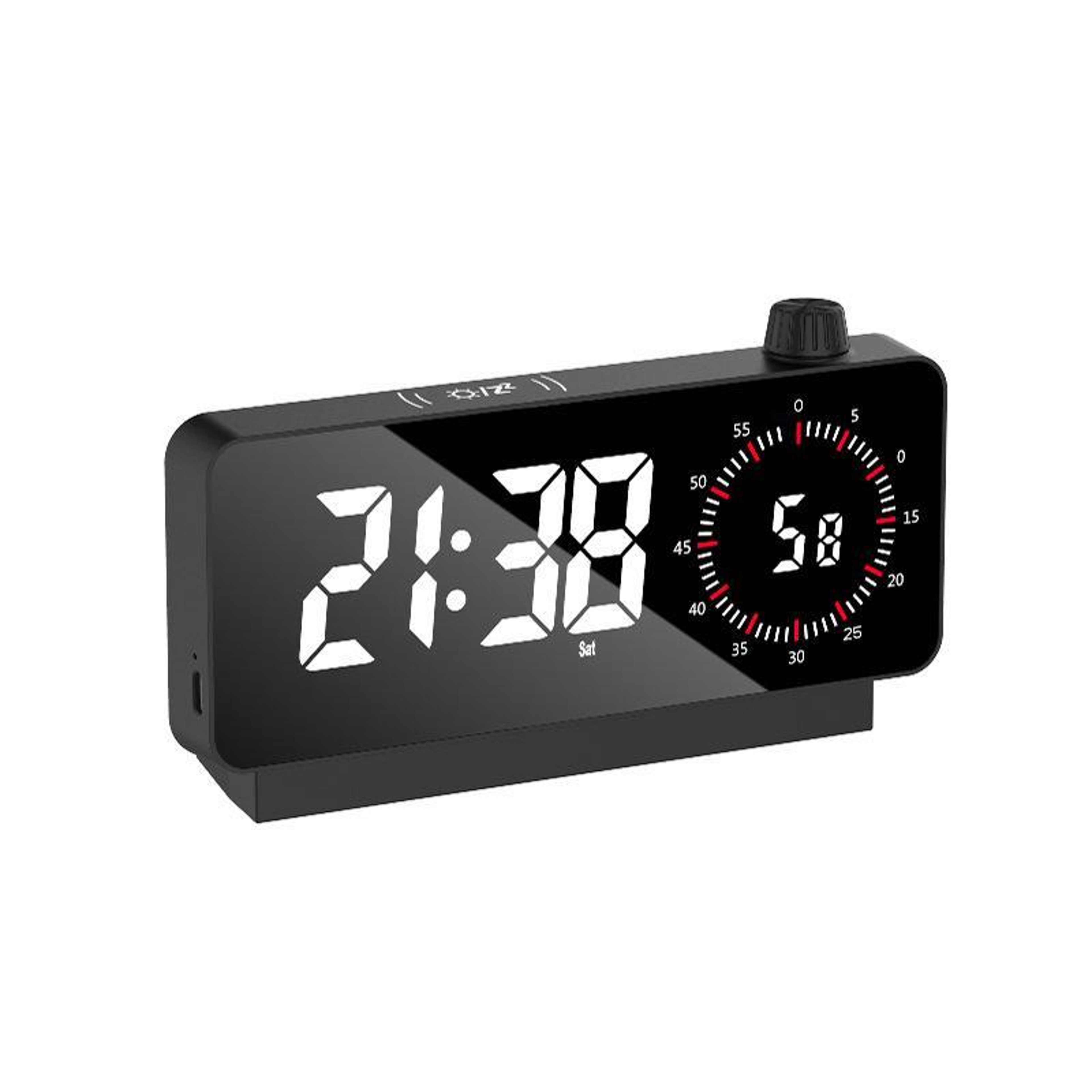 LumiMirror LED Alarm Clock With Visual Timer Dual Alarms  USB C Charging 1