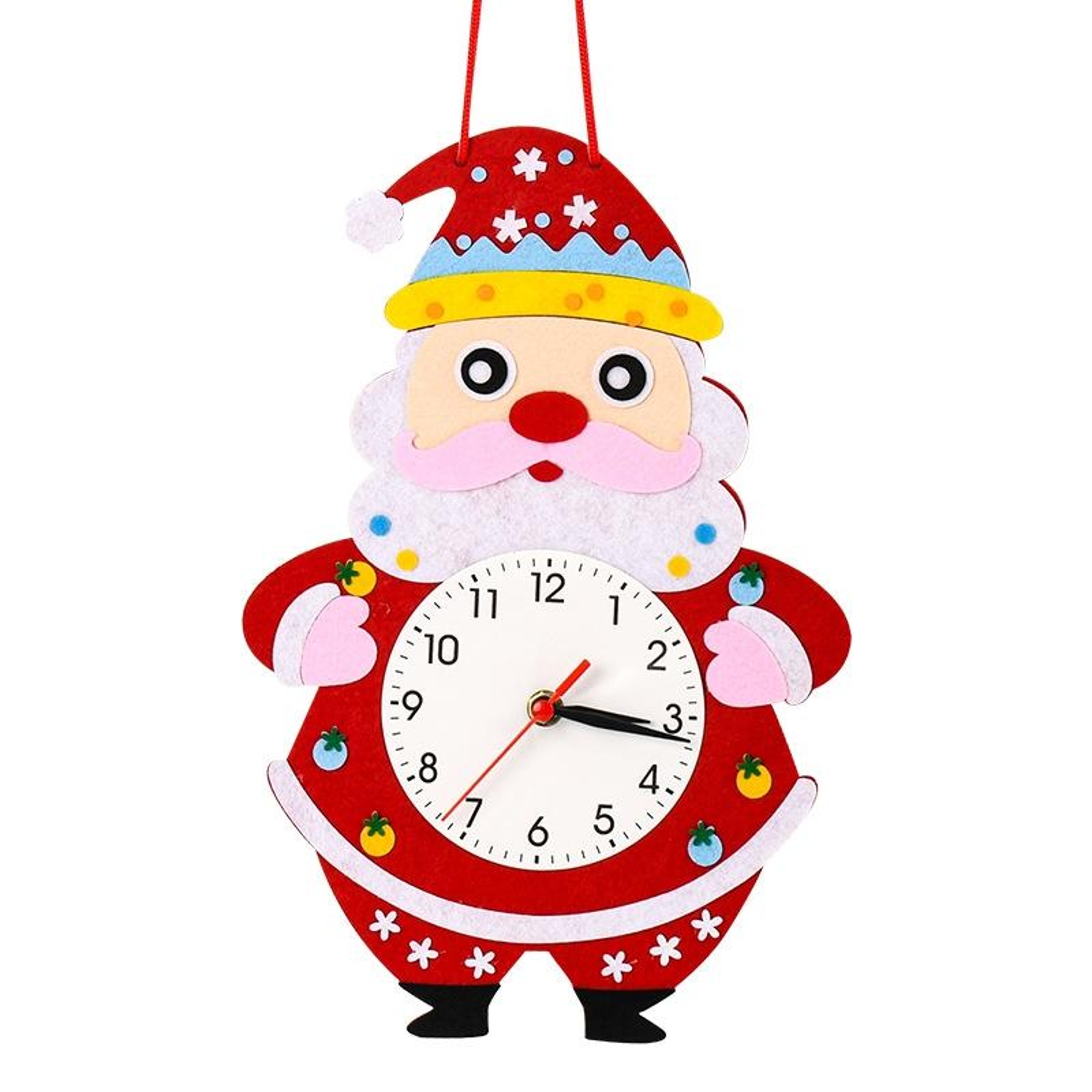 DIY Cartoon Learning Clock Craft Kit For Kids Time Teaching Wall Decoration 0