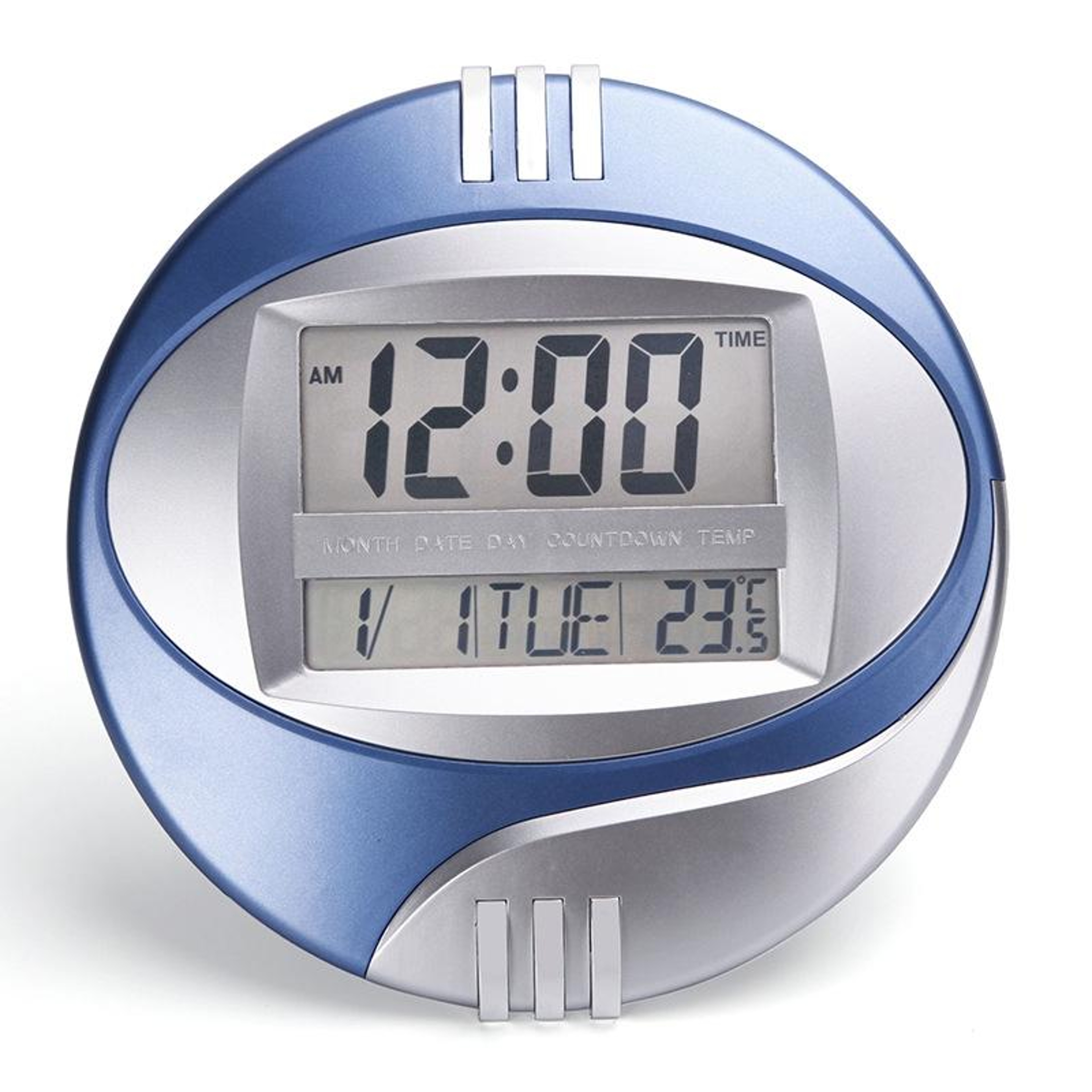 3885N Large LCD Digital Wall  Desk Clock With Temperature Display And Silent Alarm 9