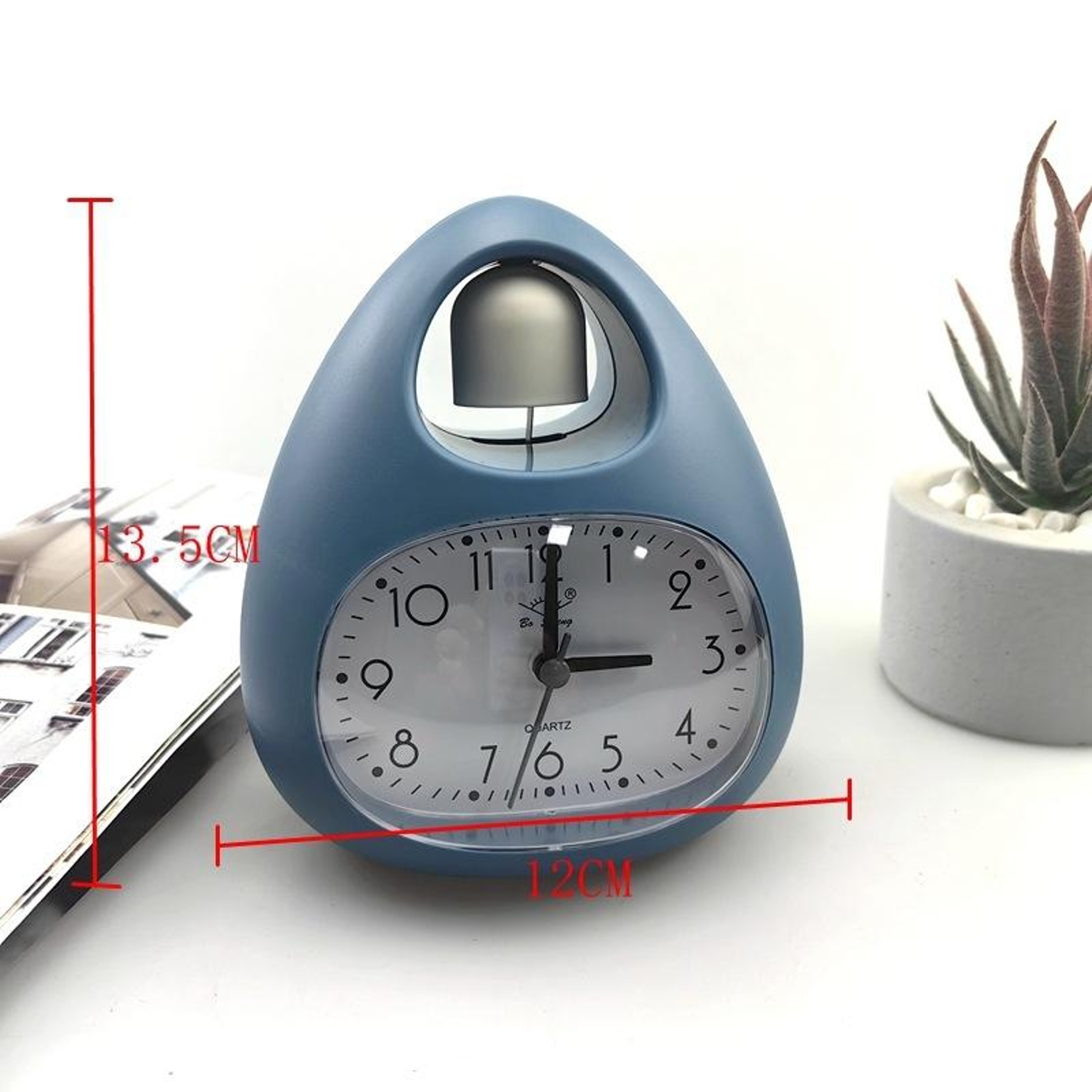 Cute Egg Shaped Kids Alarm Clock With Bell Top For Bedroom  Bedside 2
