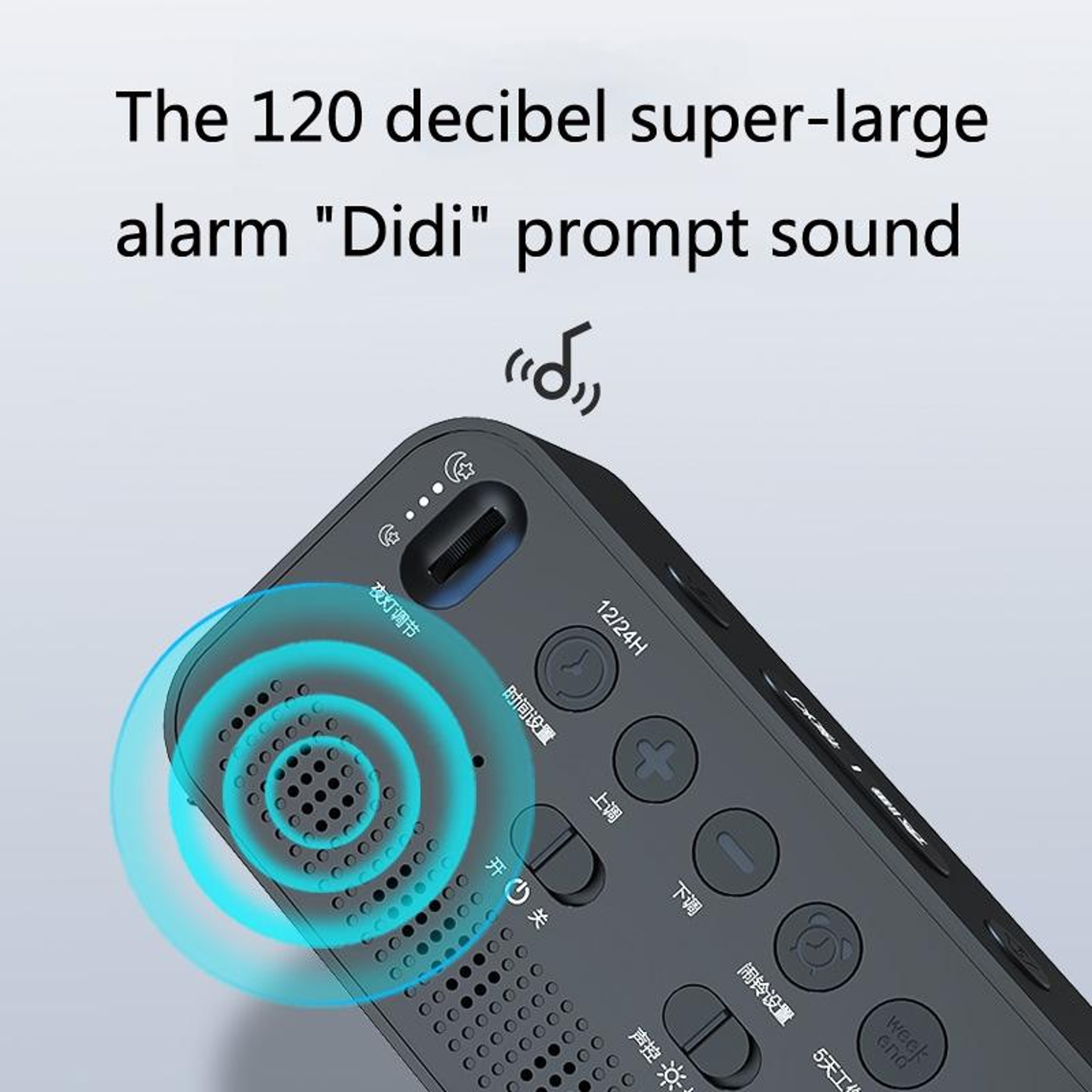 Smart LED Mirror Digital Alarm Clock With Dual Alarms  Night Light 4