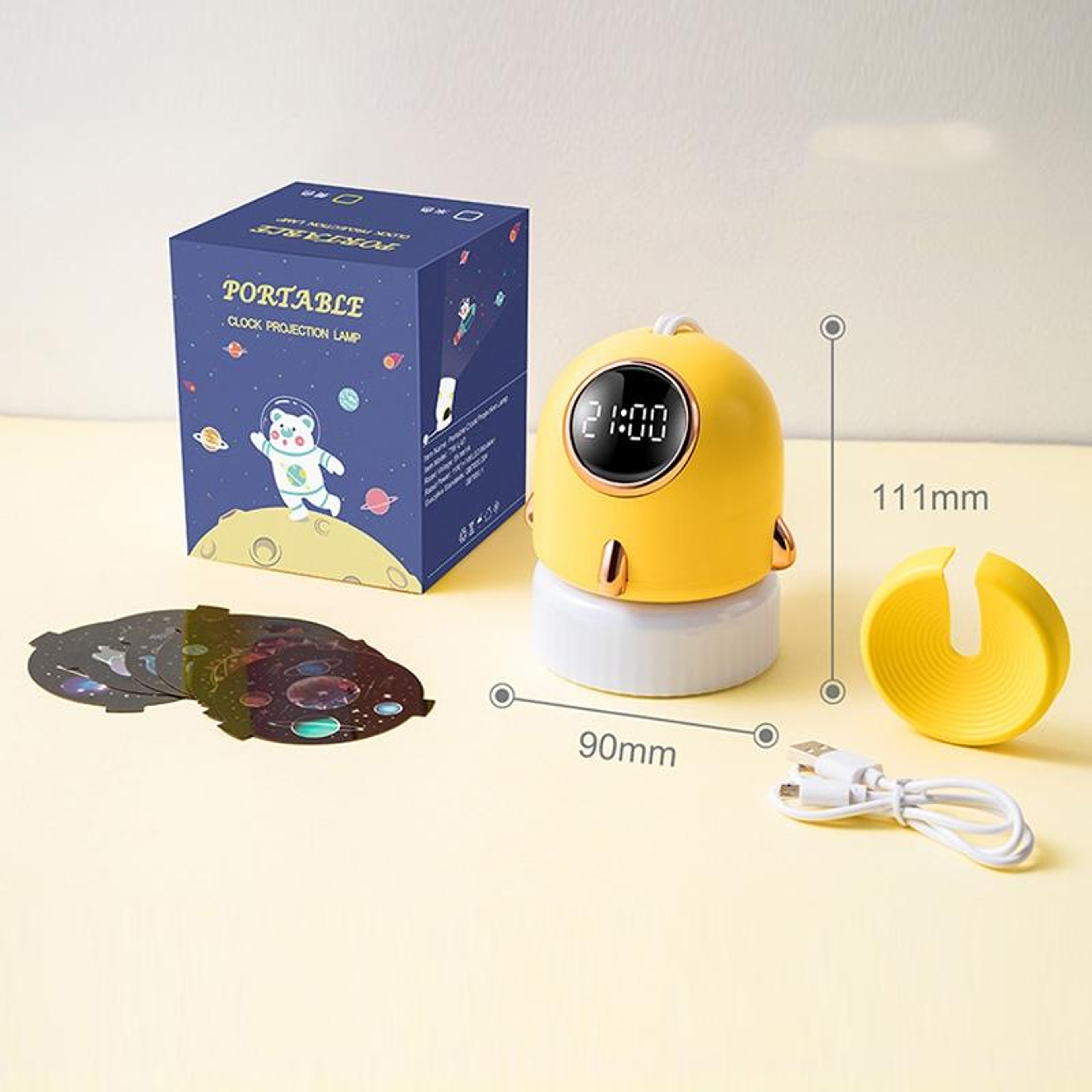 RocketGlow Kids Projection Alarm Clock With LED Night Light  Star Projector 3