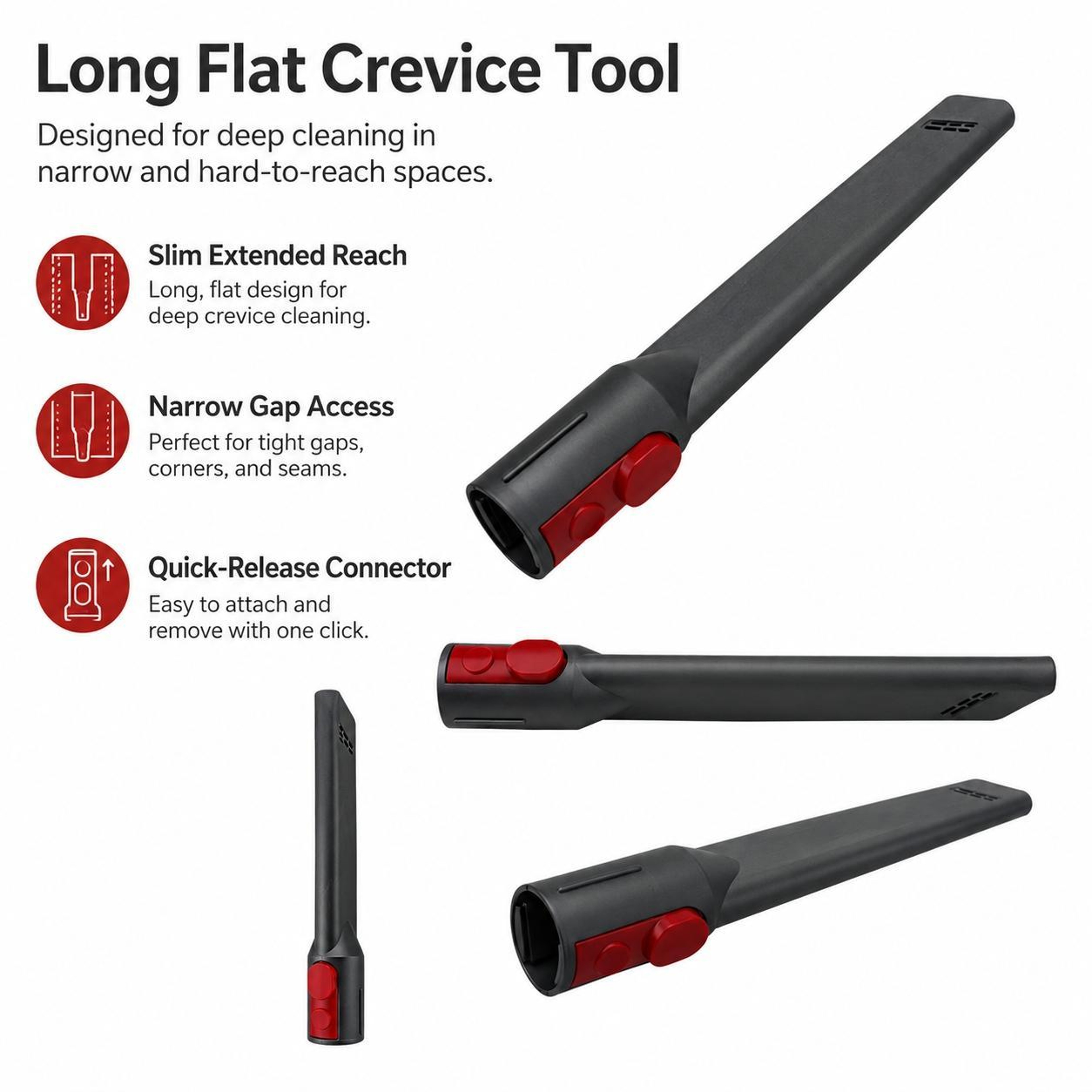 Dyson Crevice Cleaning Tool Long Flat Nozzle Attachment For V7 V8 V10 V11 Vacuums 1